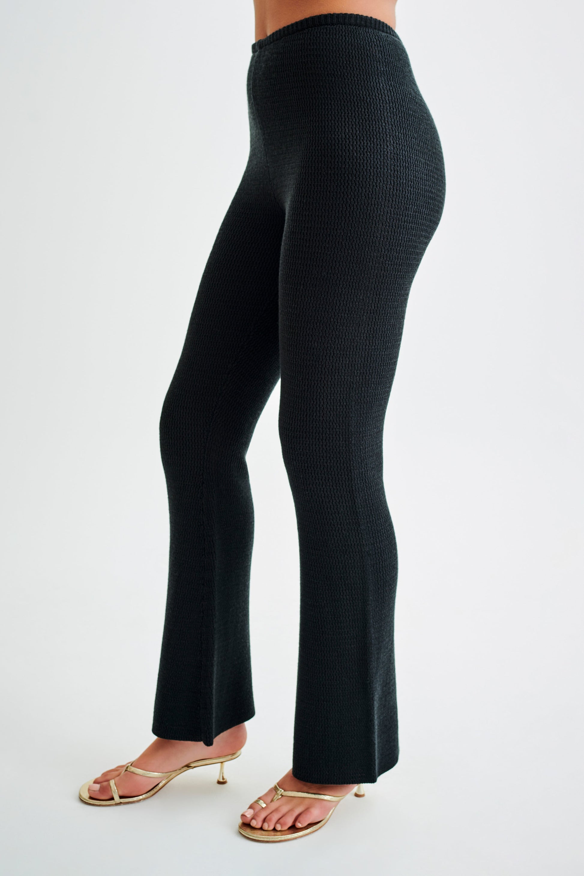 Ridley Straight Leg Knit Pant - Black #6