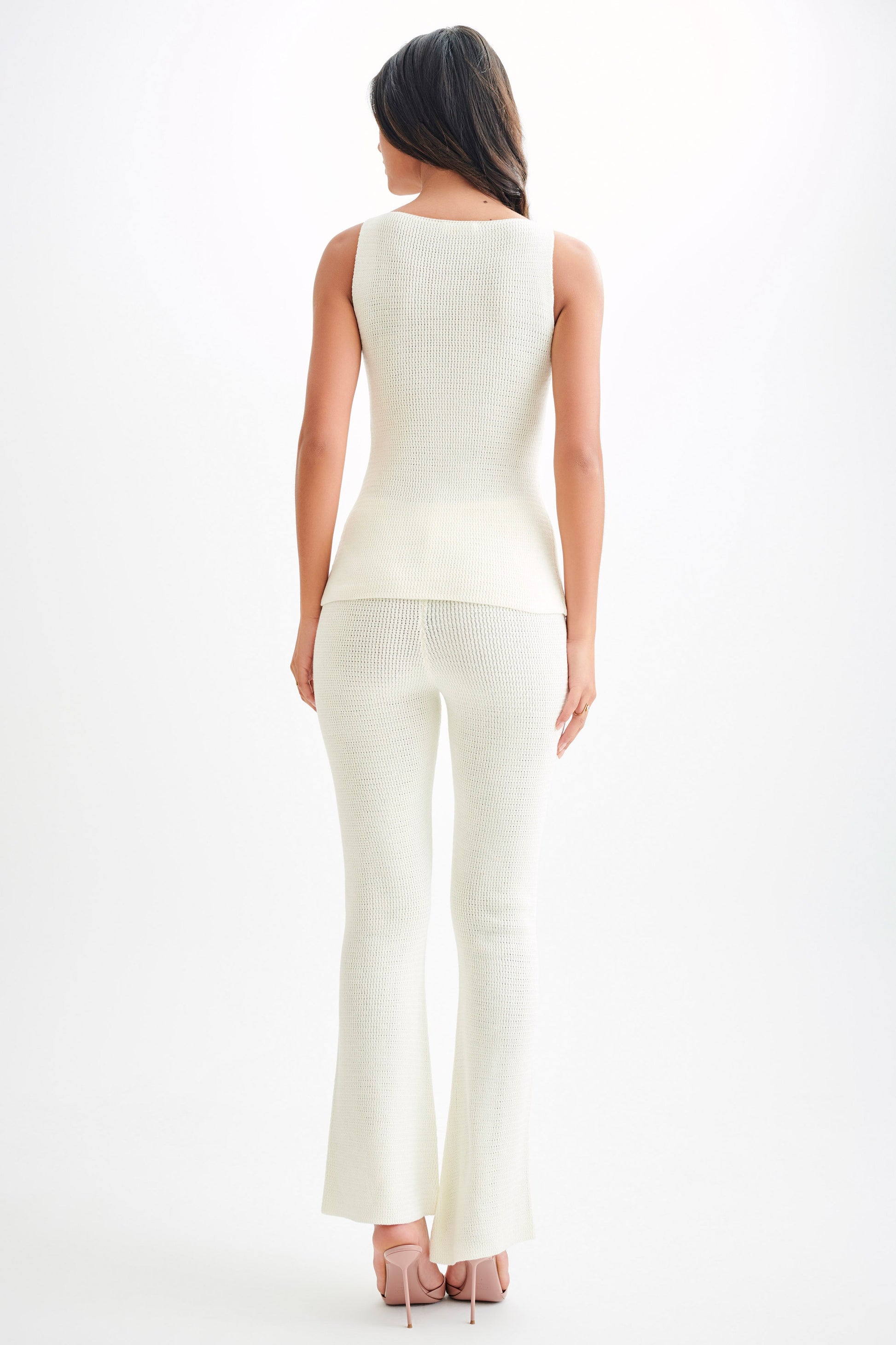 Ridley Knit Tank Top With Split - Ivory #5