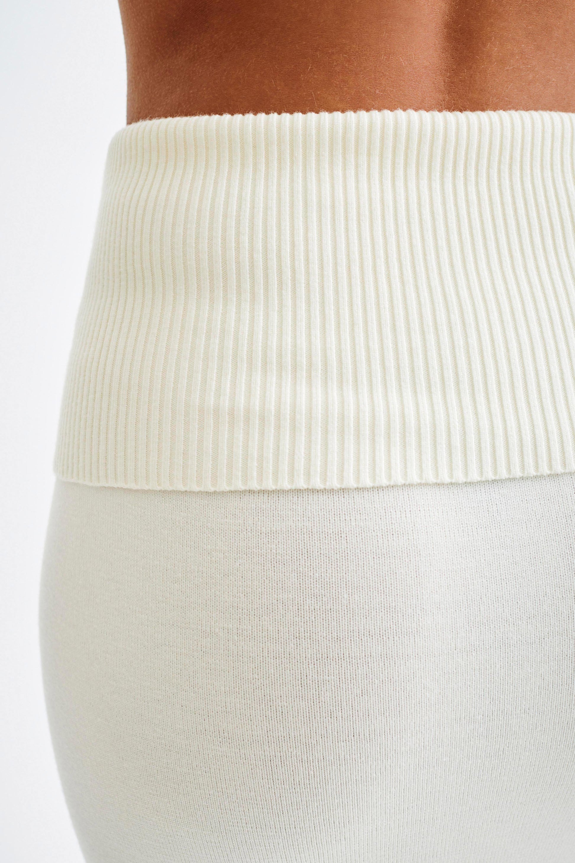 Karlie Knit Maxi Skirt With Ribbed Waist - Ivory #11