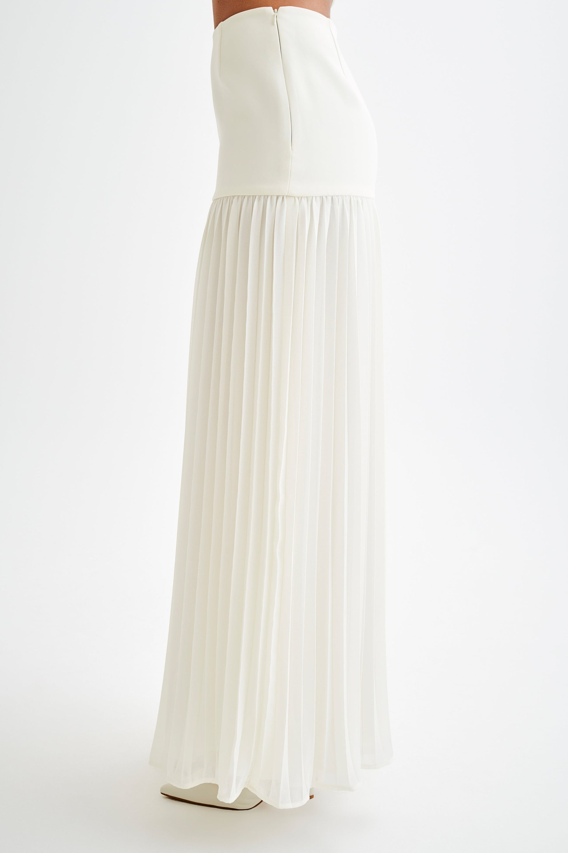 Jillian Pleated Maxi Skirt - Ivory #8