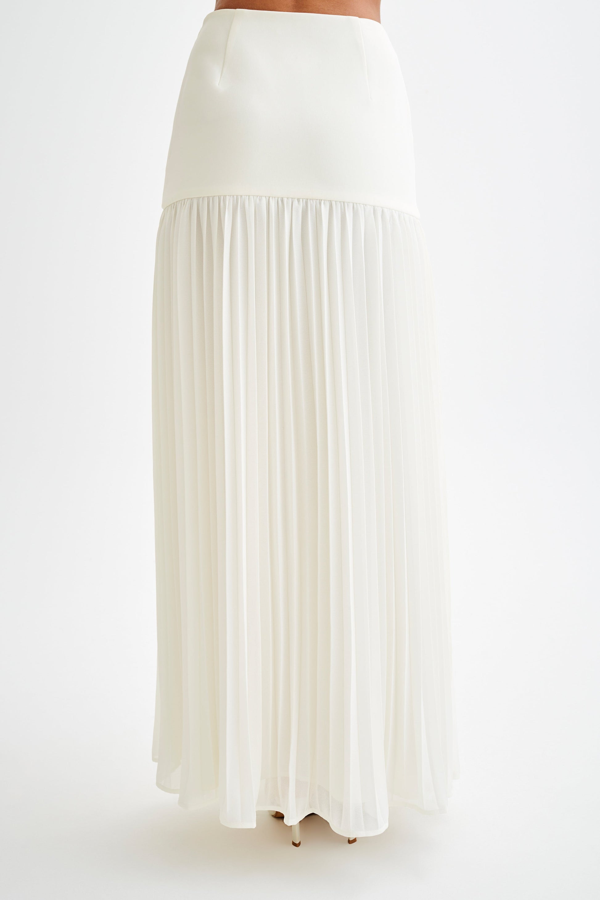 Jillian Pleated Maxi Skirt - Ivory #3