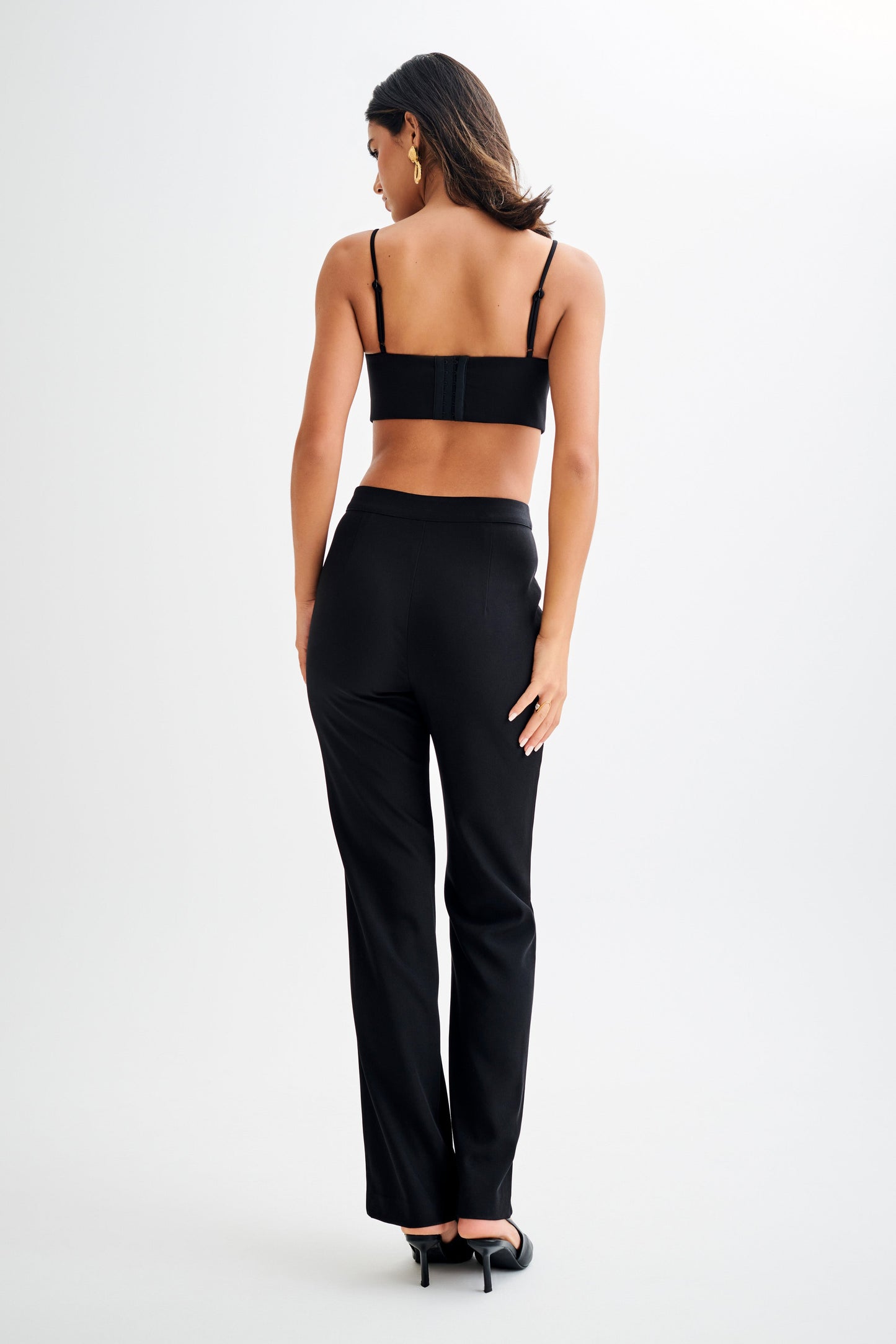 Perry Suiting Crop Top - Black