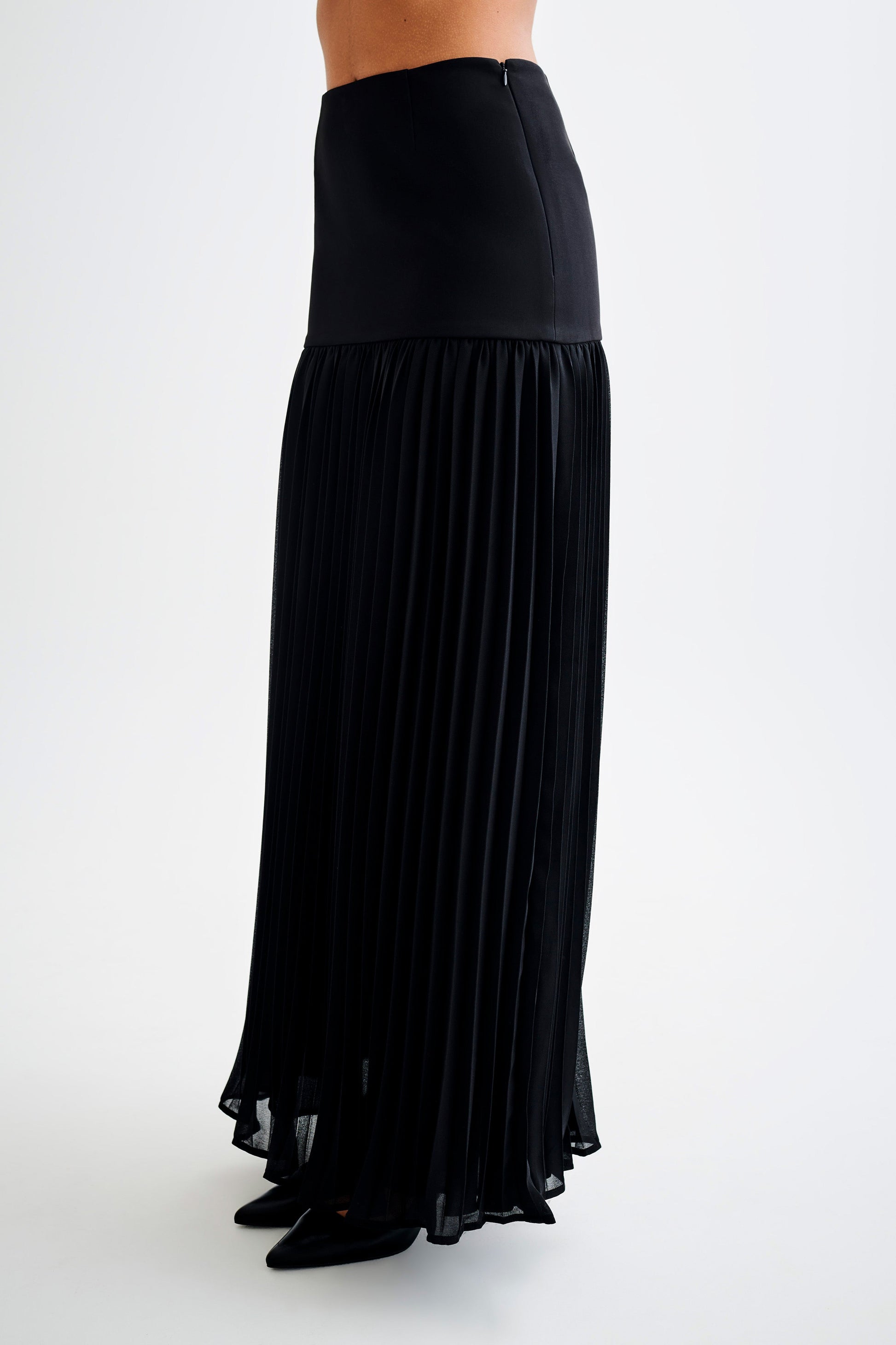 Jillian Pleated Maxi Skirt - Black #8