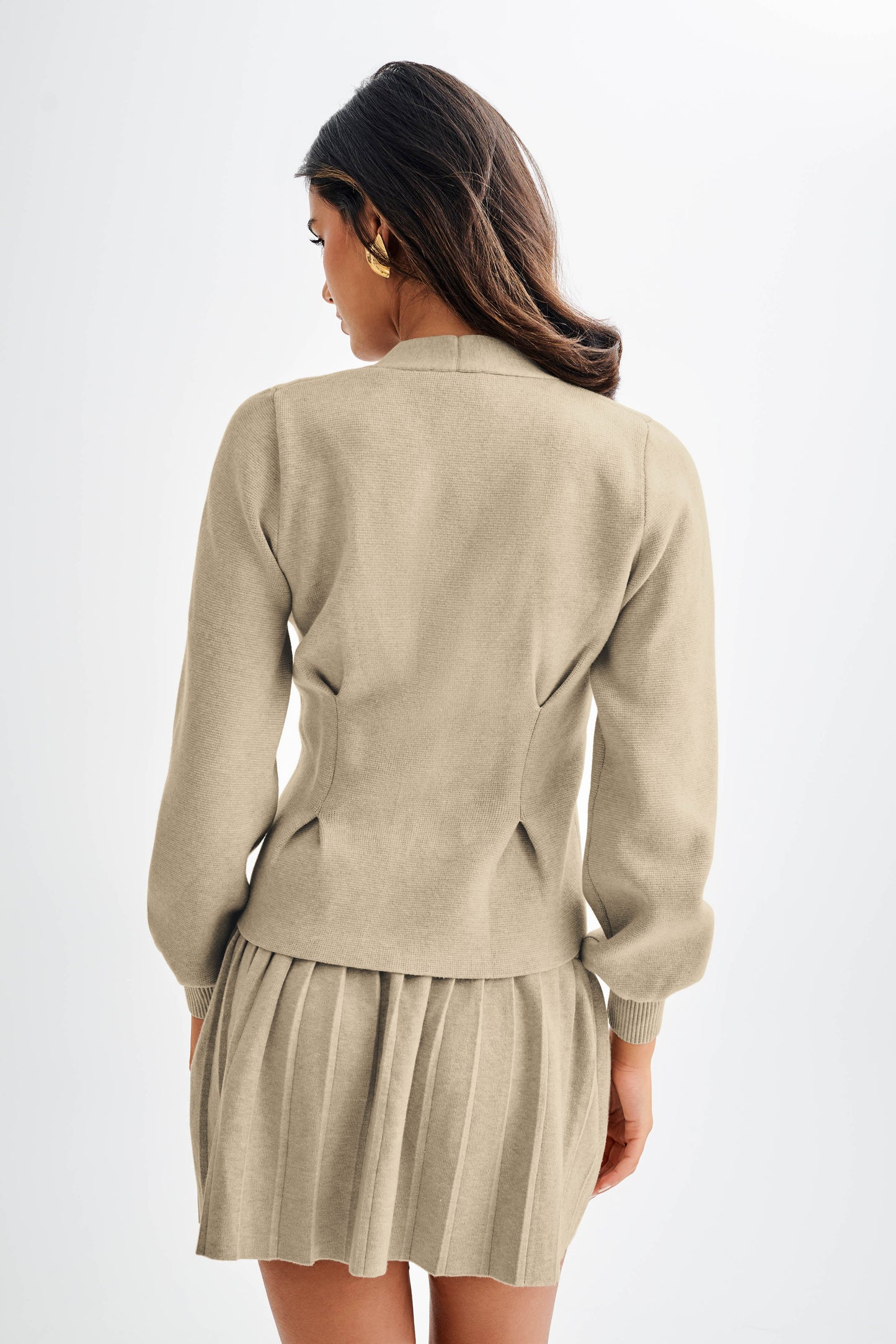 Beverly Knit Cinched Cardigan - Oak