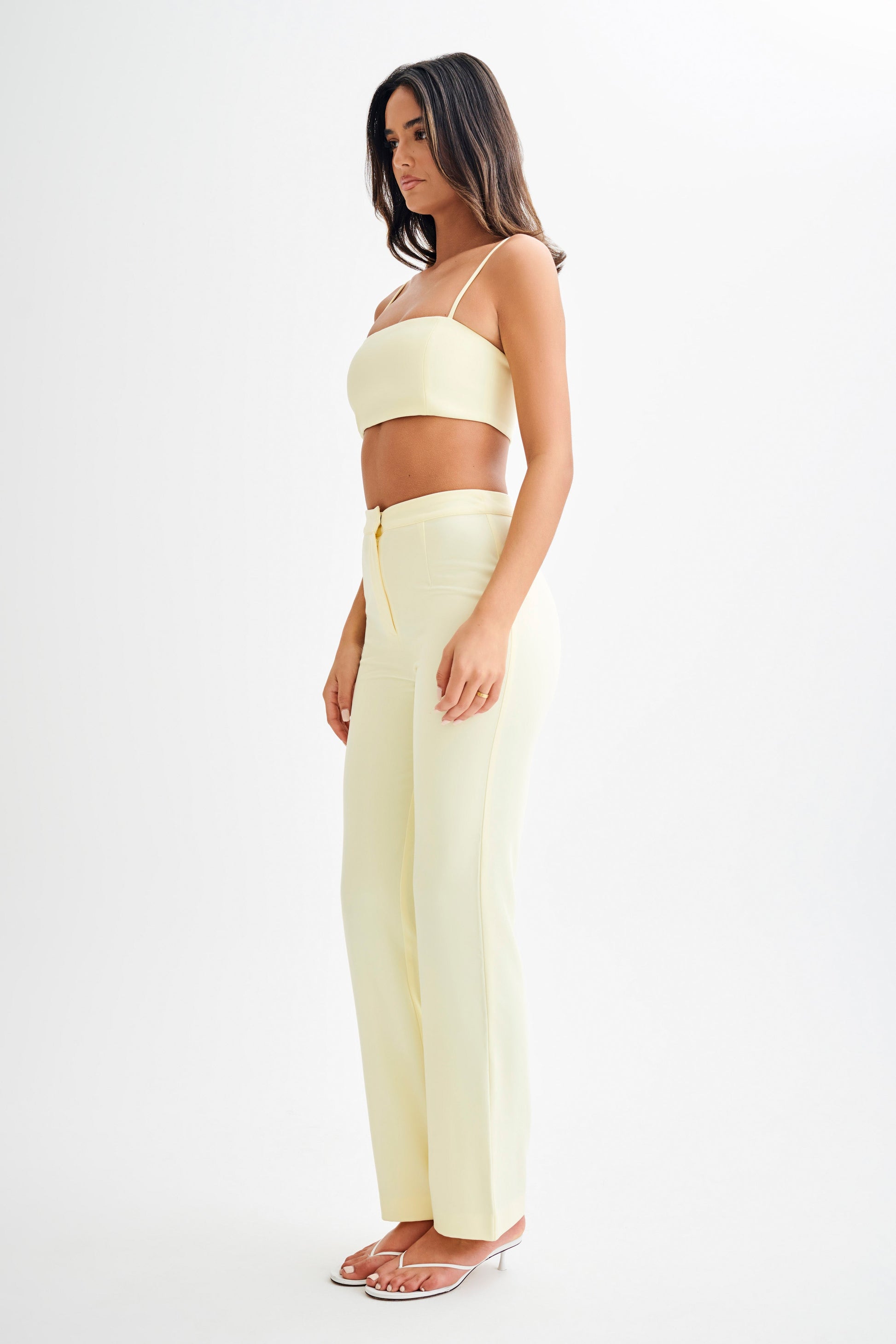 Perry Suiting Crop Top - Pastel Lemon #5