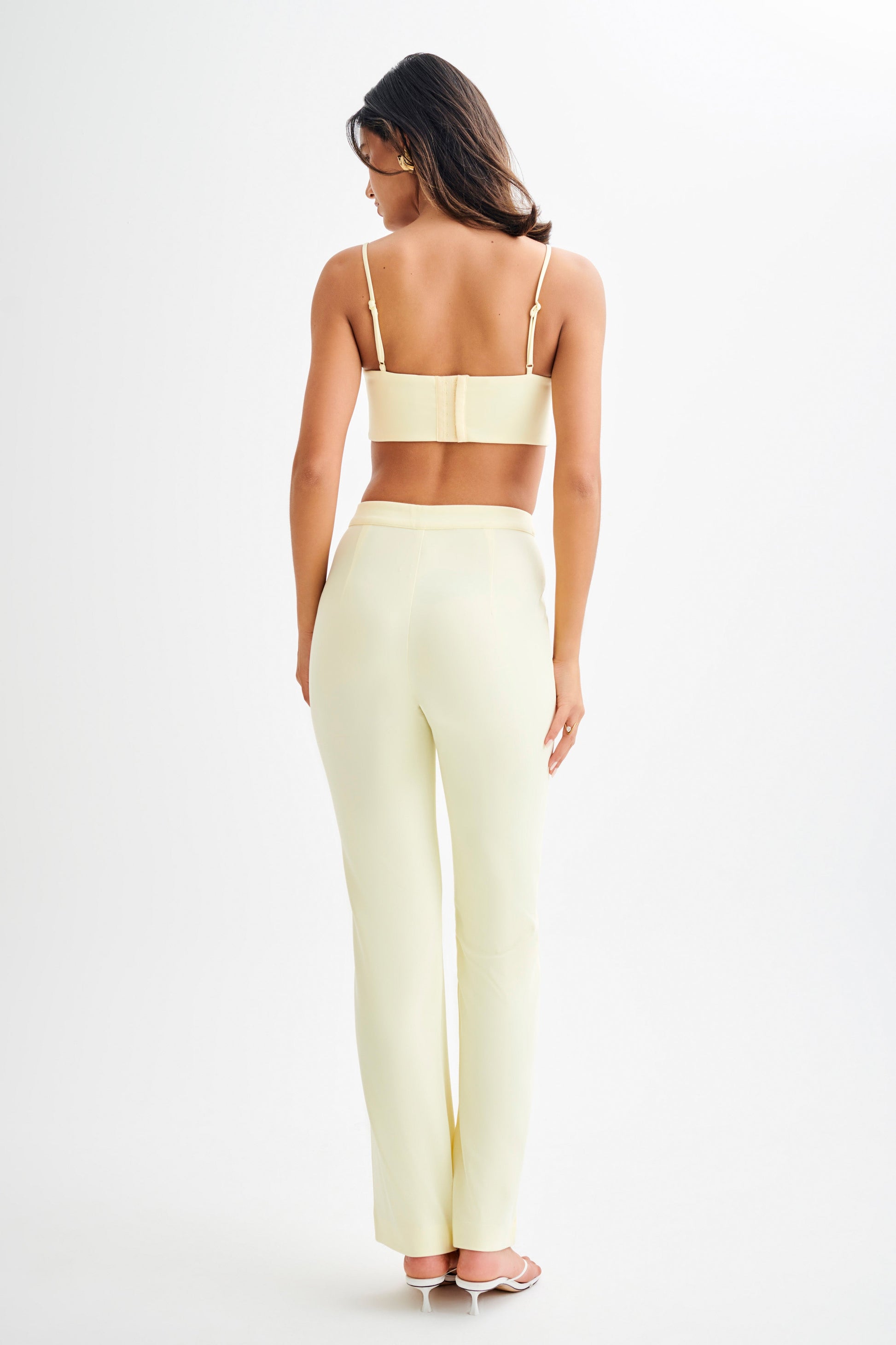 Allanah Suiting Straight Leg Pant - Pastel Lemon #4