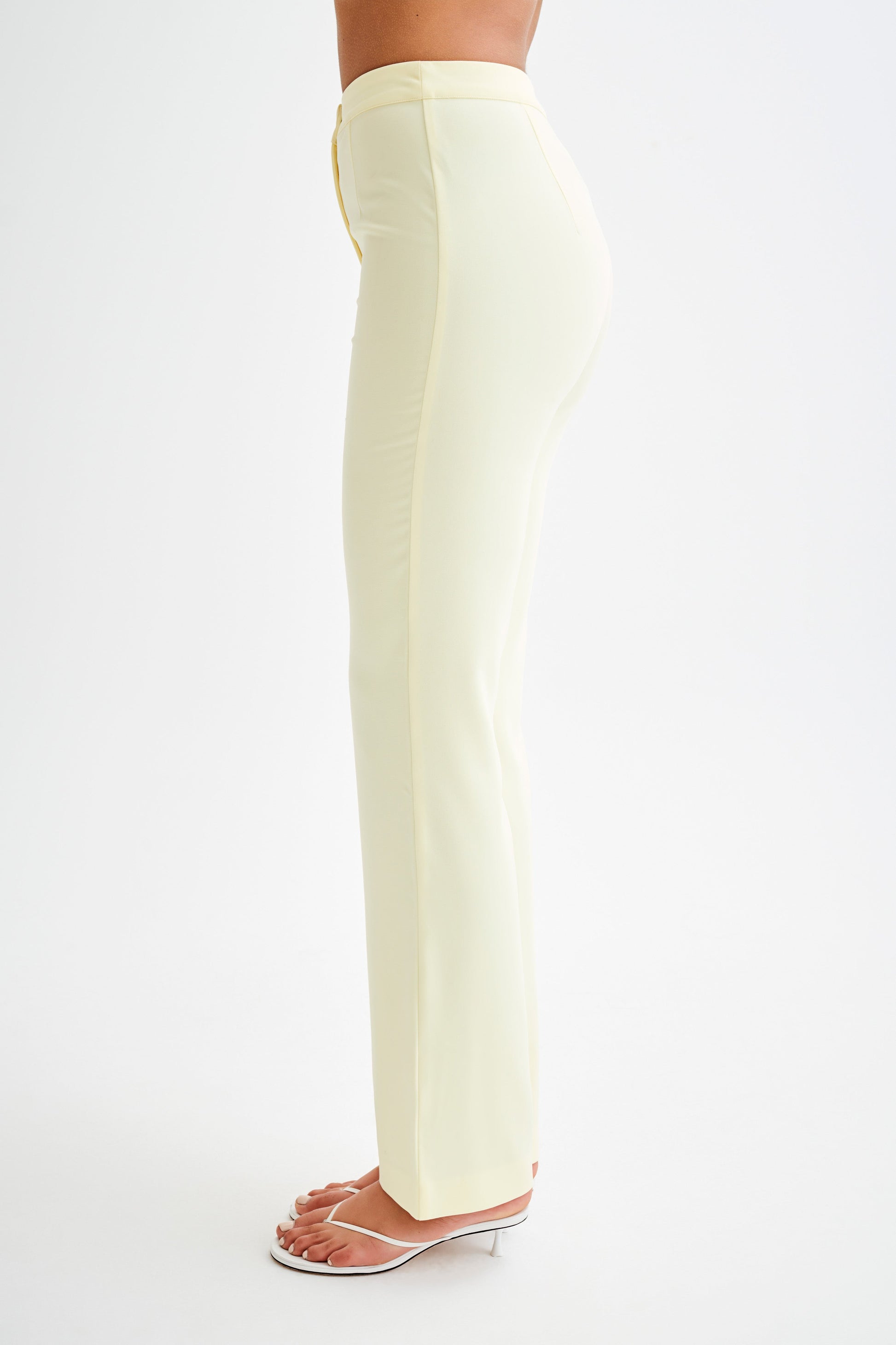 Allanah Suiting Straight Leg Pant - Pastel Lemon #7