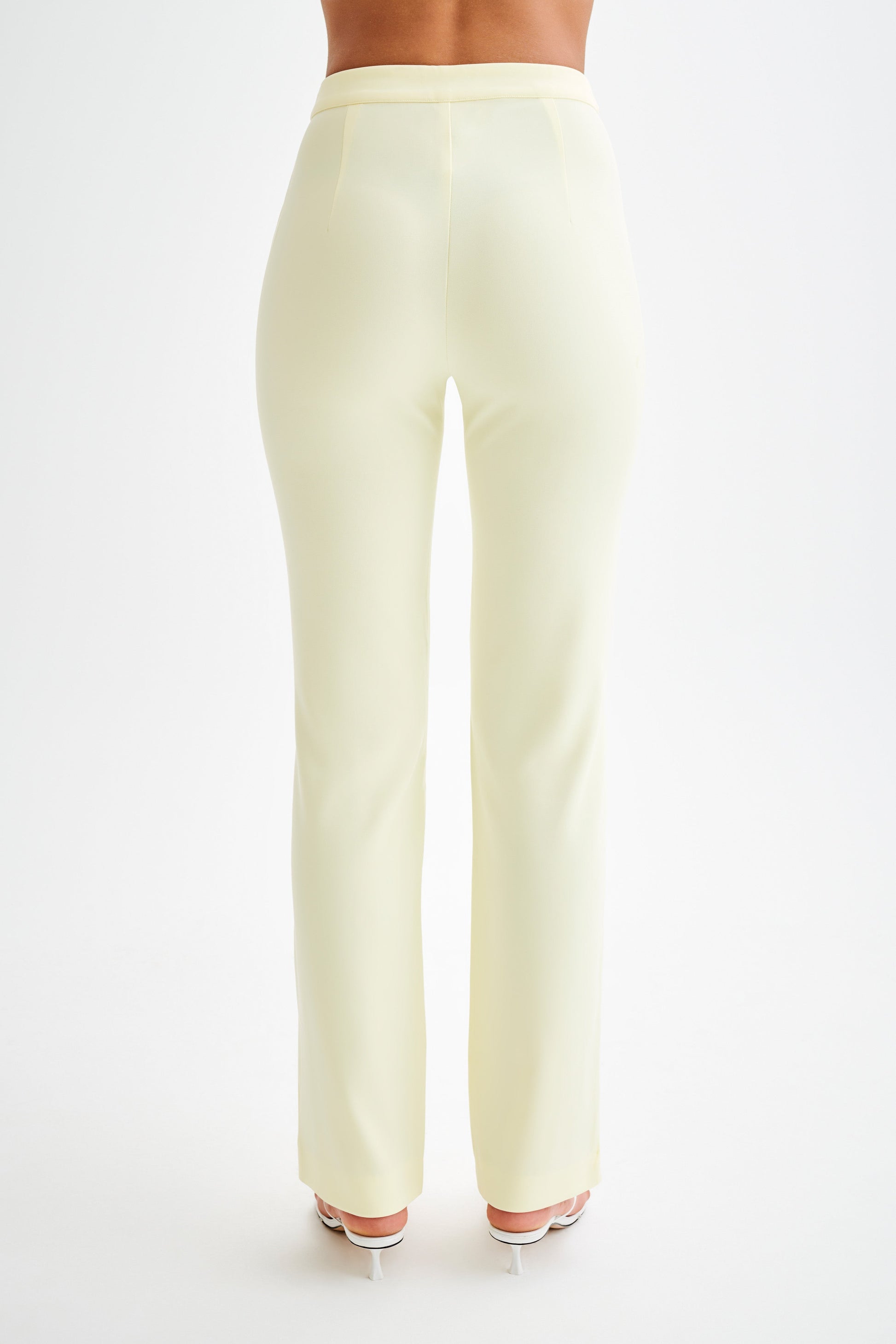 Allanah Suiting Straight Leg Pant - Pastel Lemon #3