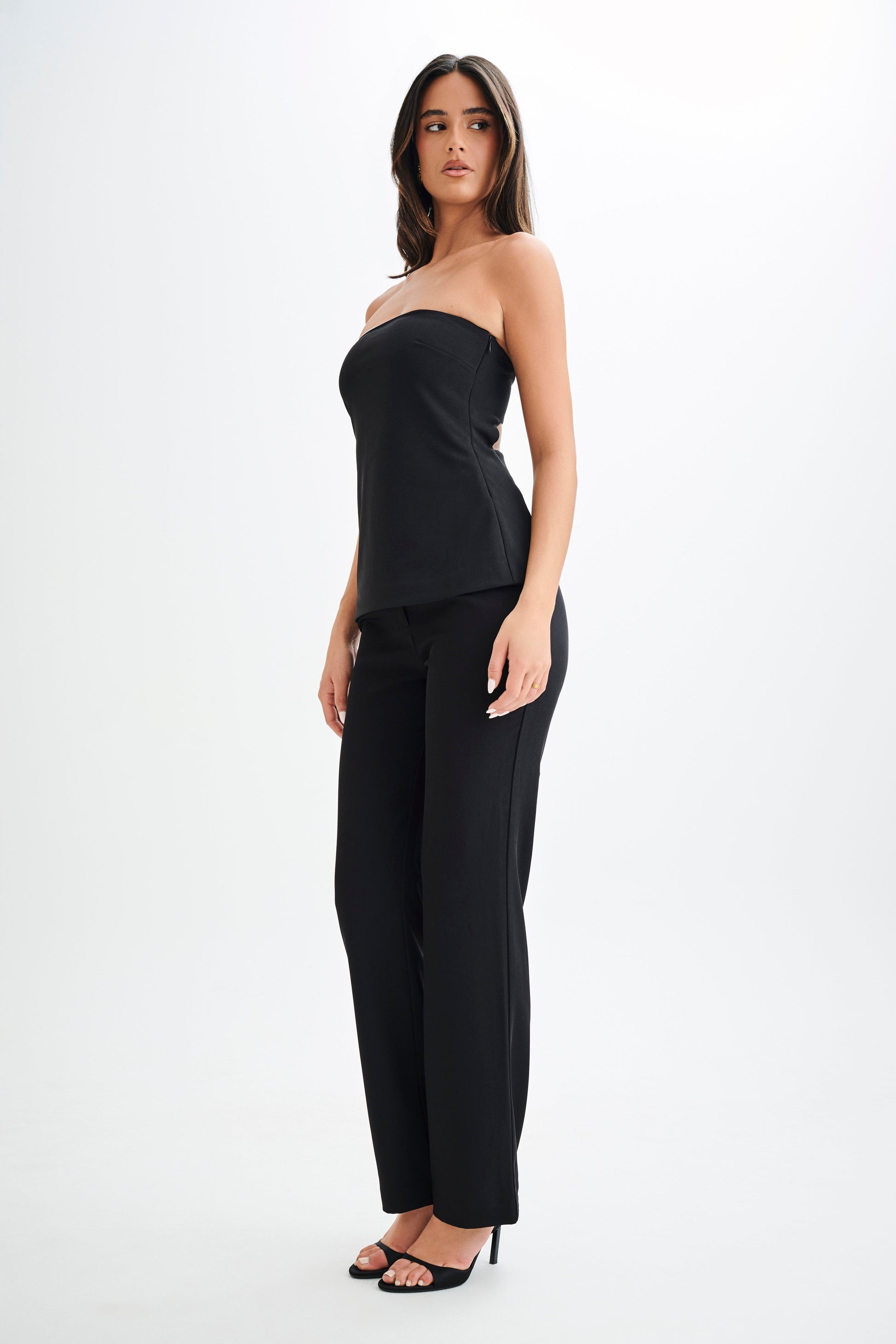 Antonia Strapless Cut Out Top - Black #5