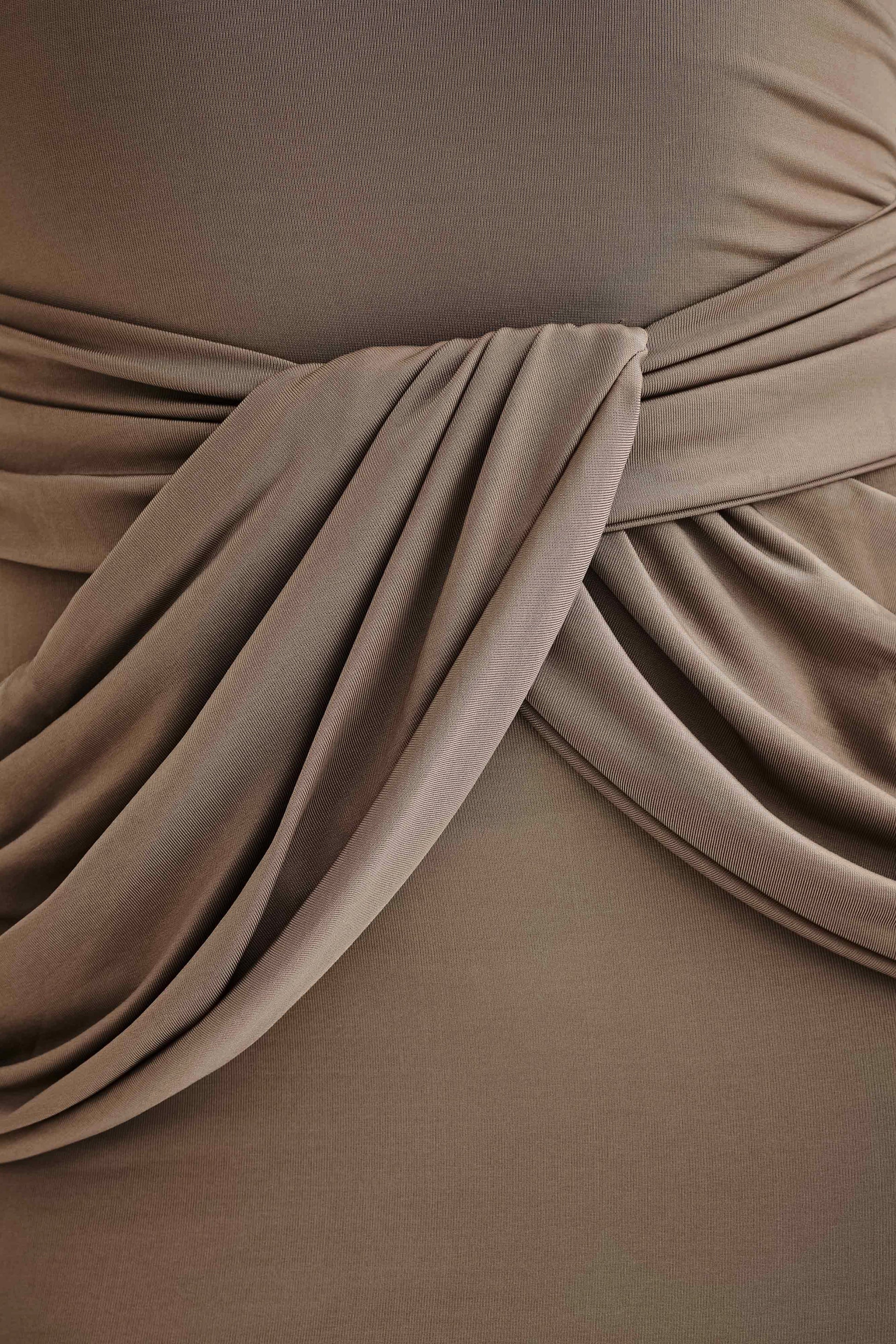 Halcyon Long Sleeve Slinky Maxi Dress - Coco #6