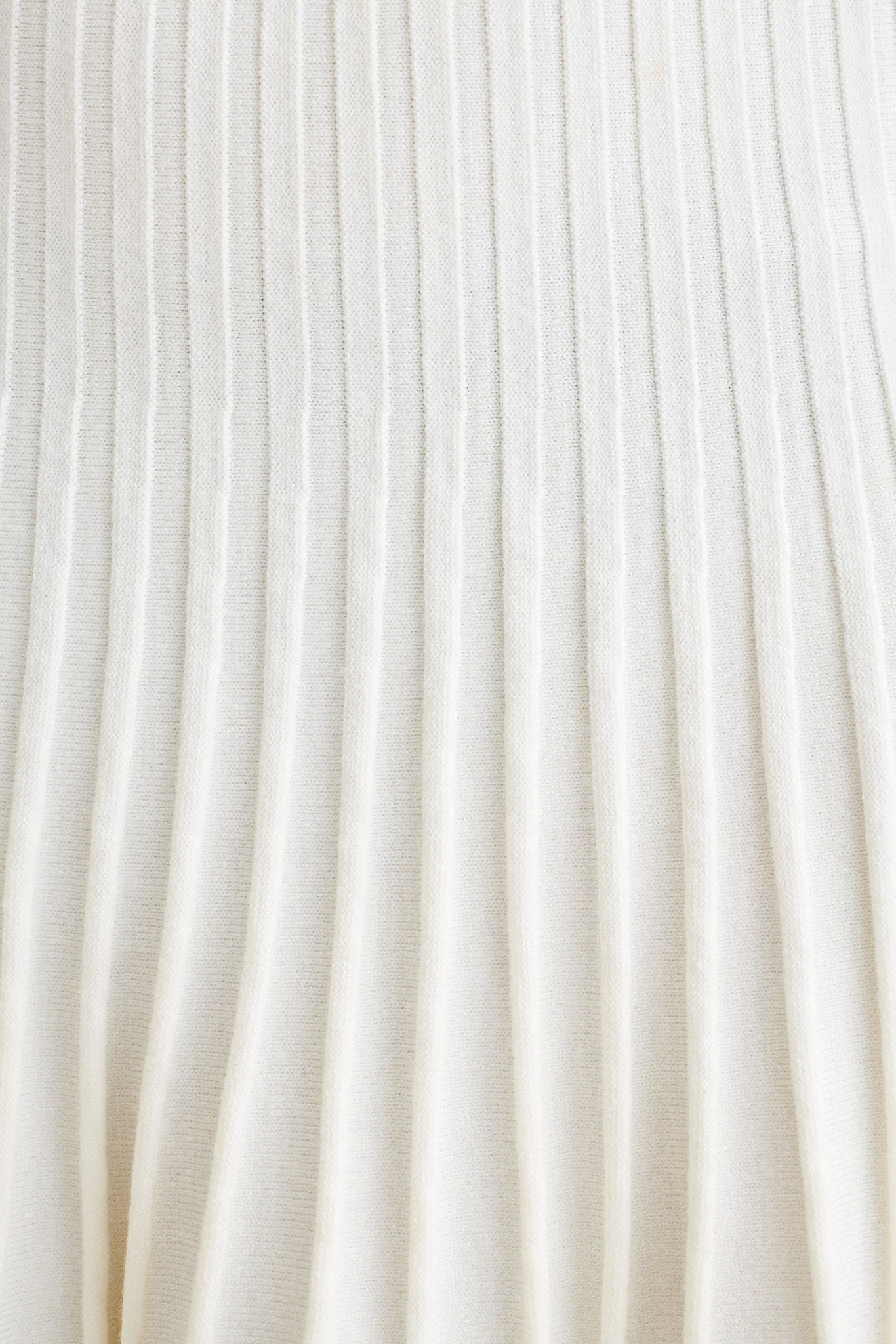 Jolene Contrast Pleated Knit Mini Skirt - White #11