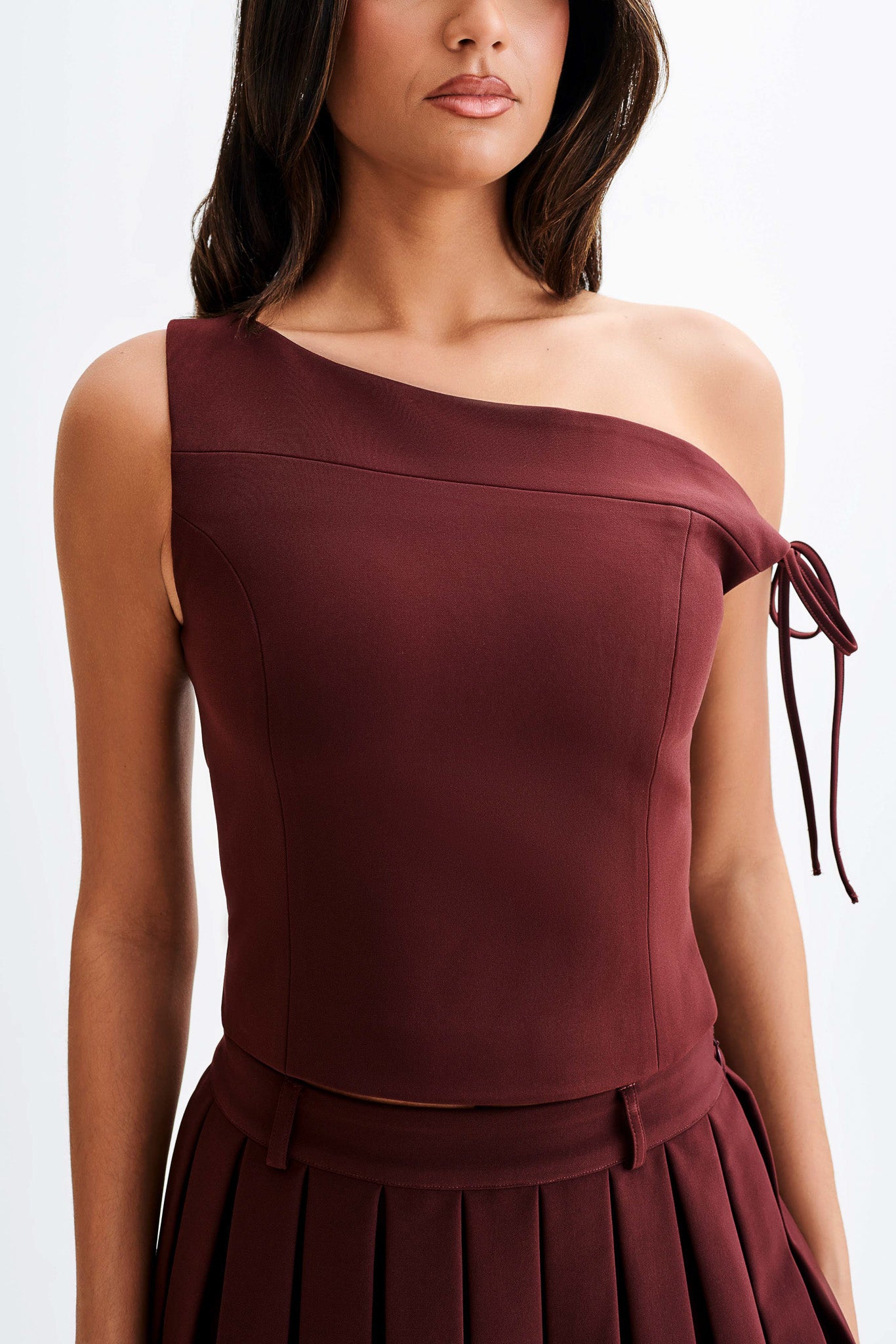 Ramsey Suiting Off Shoulder Top - Plum #3