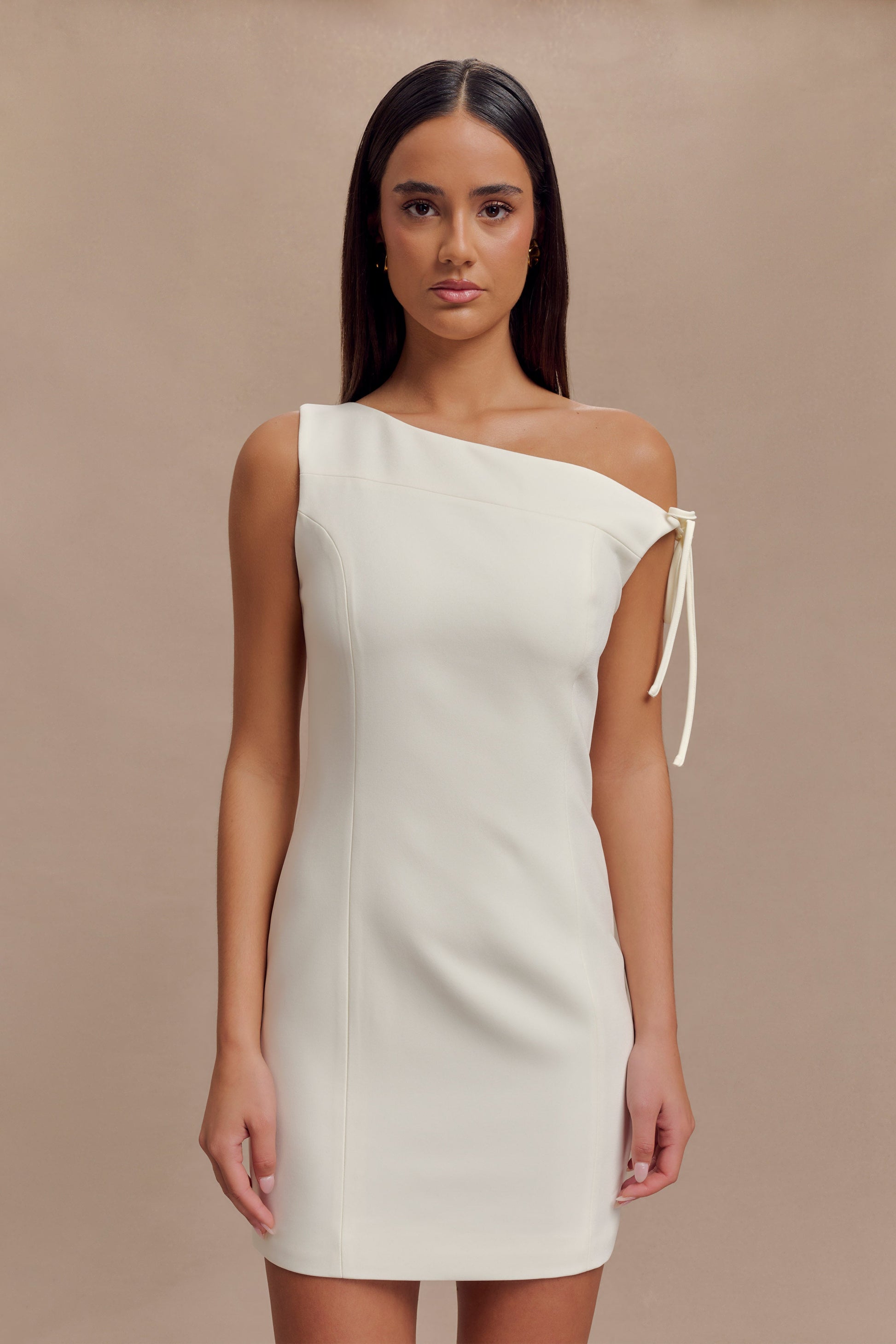 Baker Suiting Off Shoulder Dress - Ivory #4