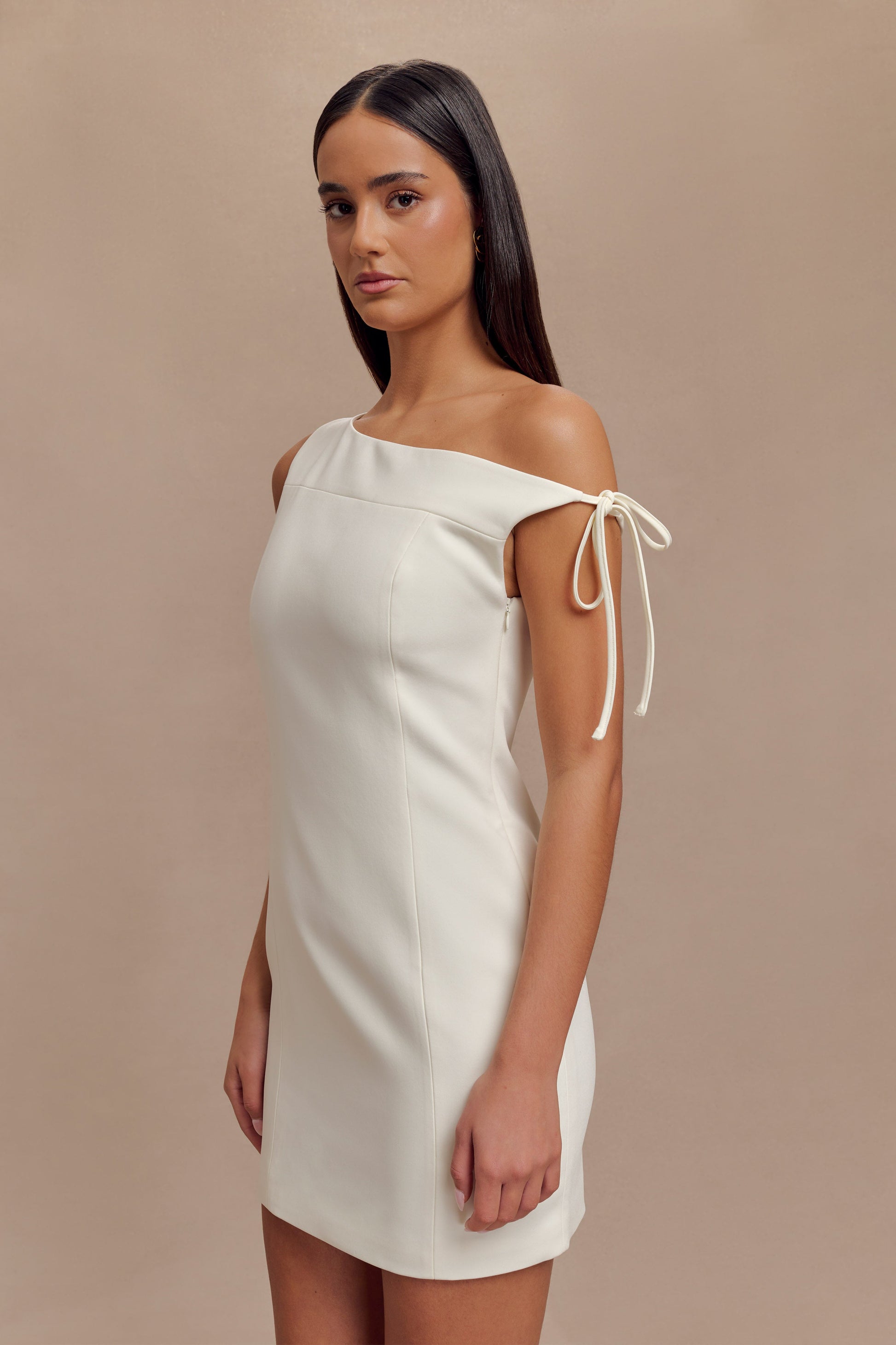 Baker Suiting Off Shoulder Dress - Ivory #5