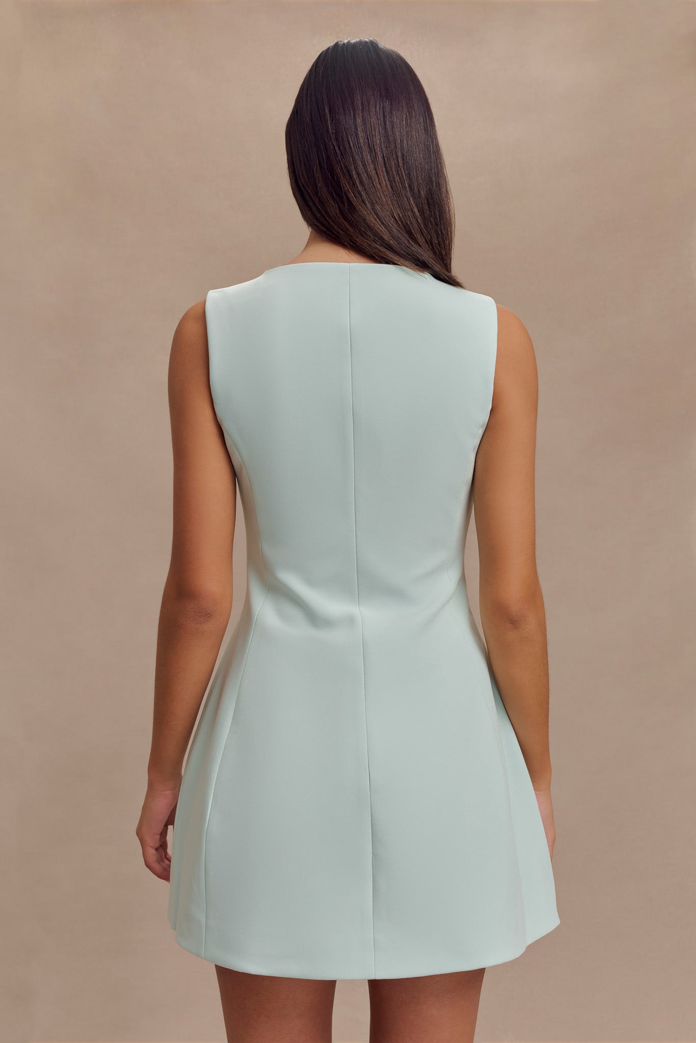 Lysandre Crepe Mini Dress - Ice Blue #2