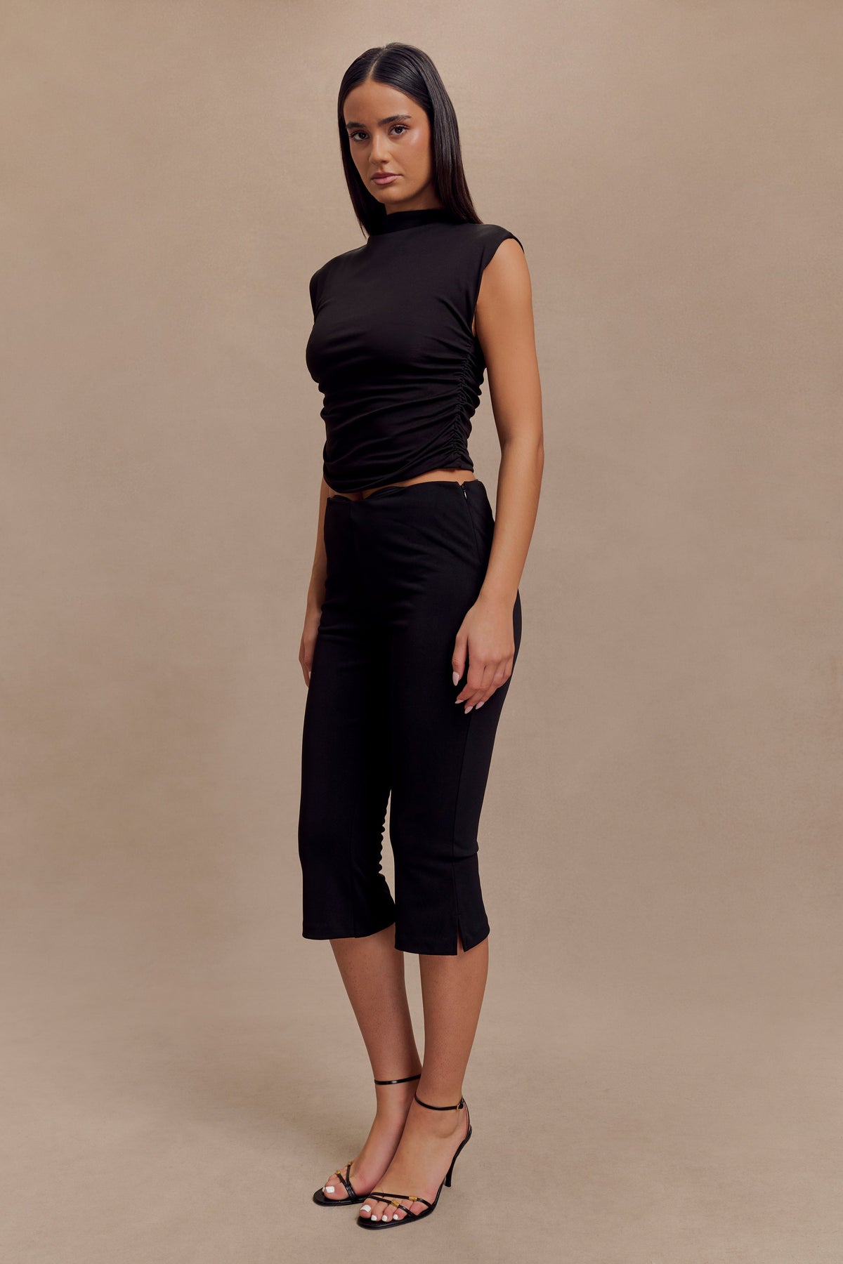 Ellia High Neck Sleeveless Top - Black #4