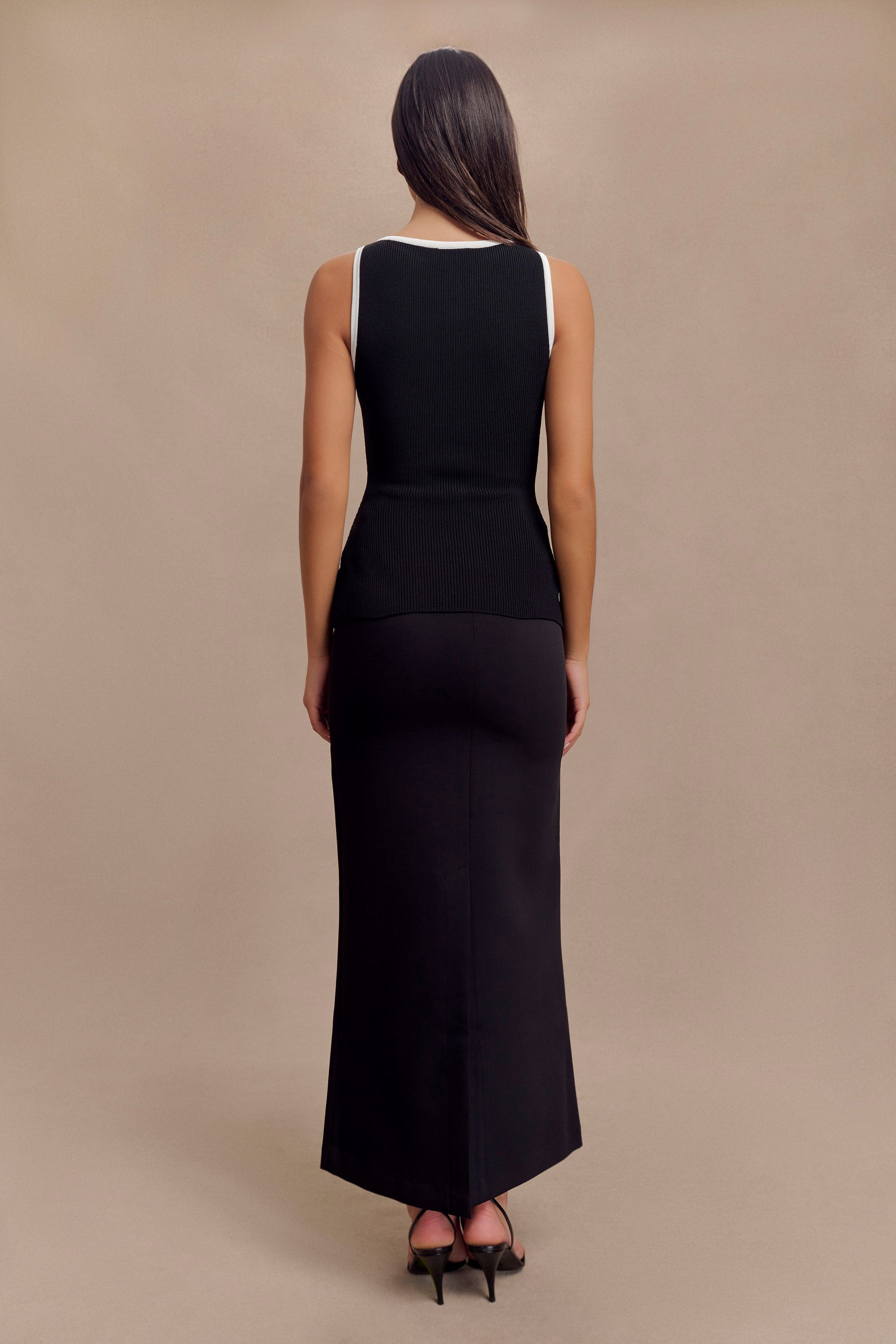 Sawyer Longline Top - Black/White #6