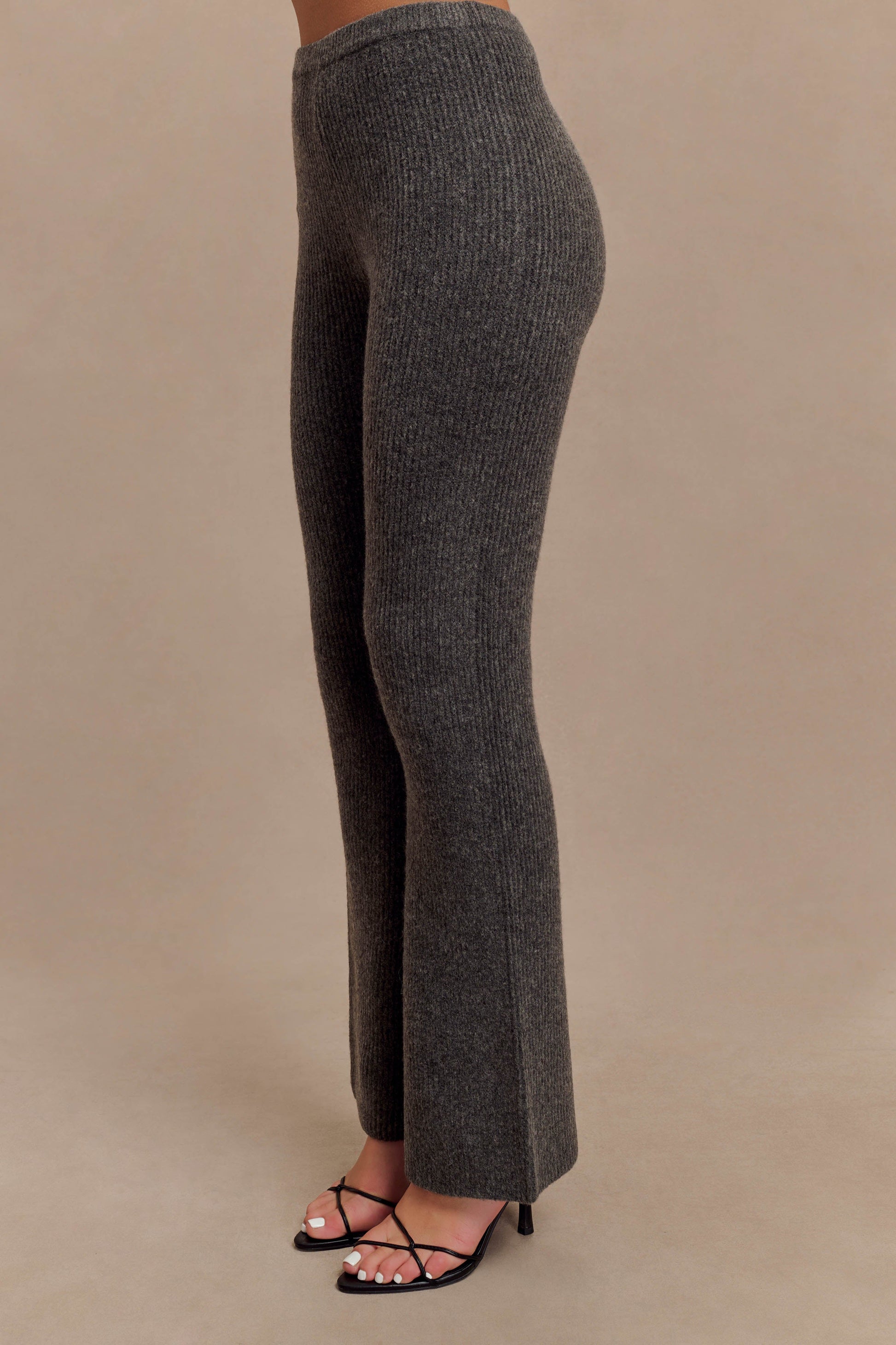 Shyann Straight Leg Knit Pant - Charcoal Marle #3
