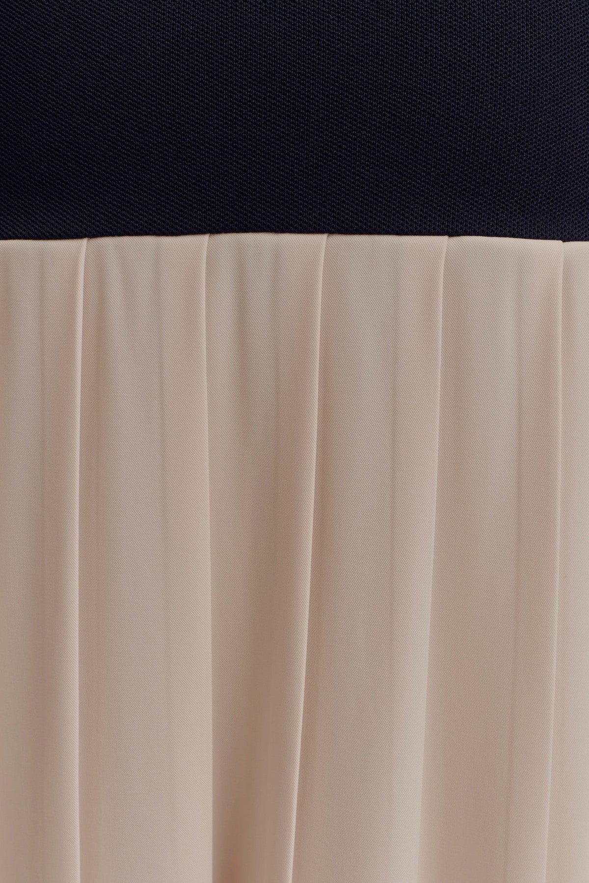Presley Contrast Knit Off Shoulder Maxi Dress - Navy And Cream #9