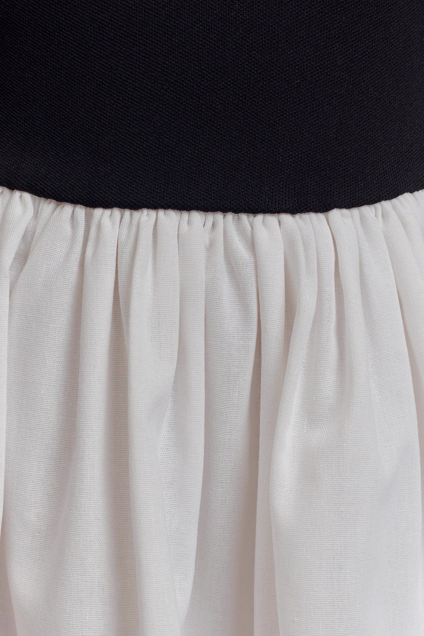 Sansa Knit And Linen Mini Dress - Black & White #9