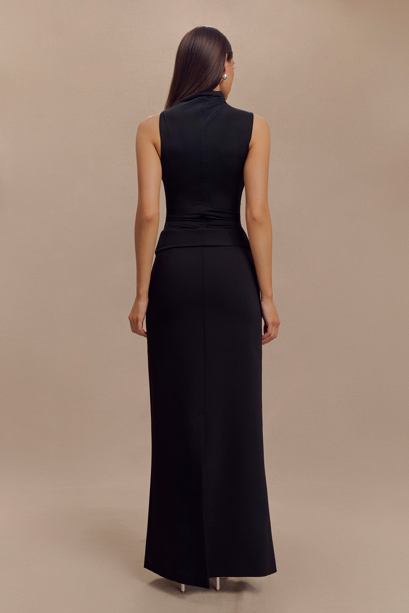 Hadleigh Sleeveless Slinky Top - Black #6