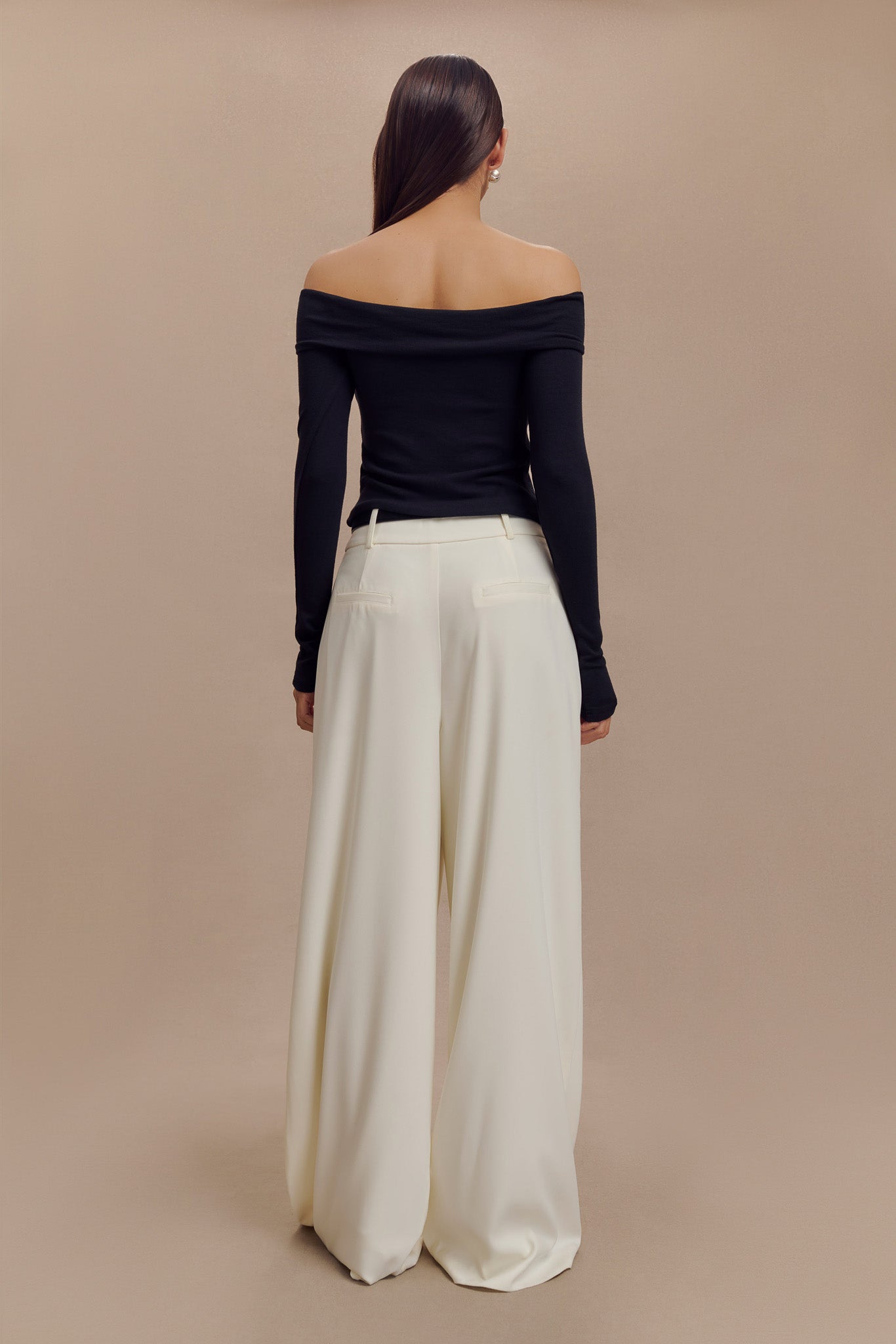 Briah Cut Out Modal Long Sleeve Top - Black #7