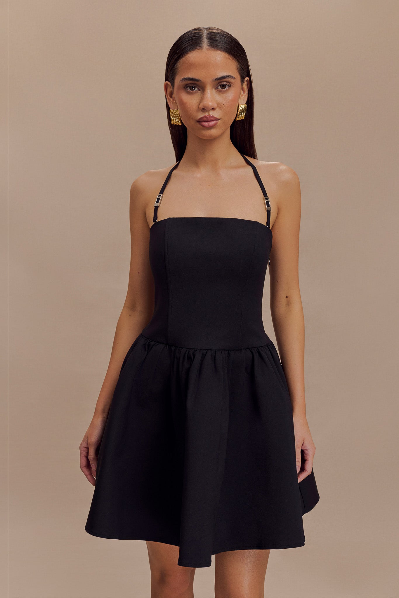 Ruby Halter Mini Dress - Black #2