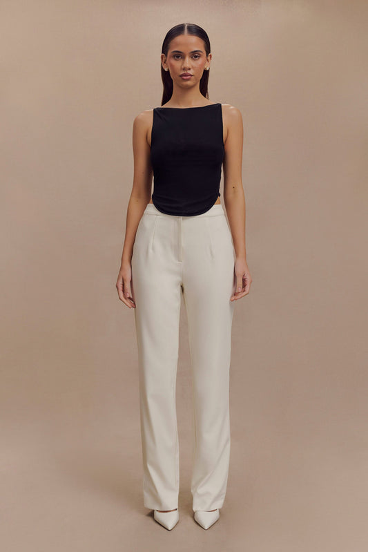 Allanah Straight Leg Pant - Ivory