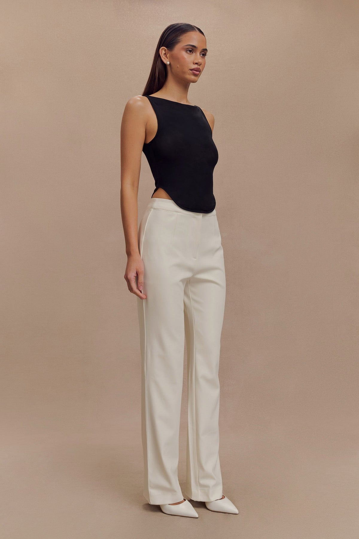 Allanah Straight Leg Pant - Ivory #3