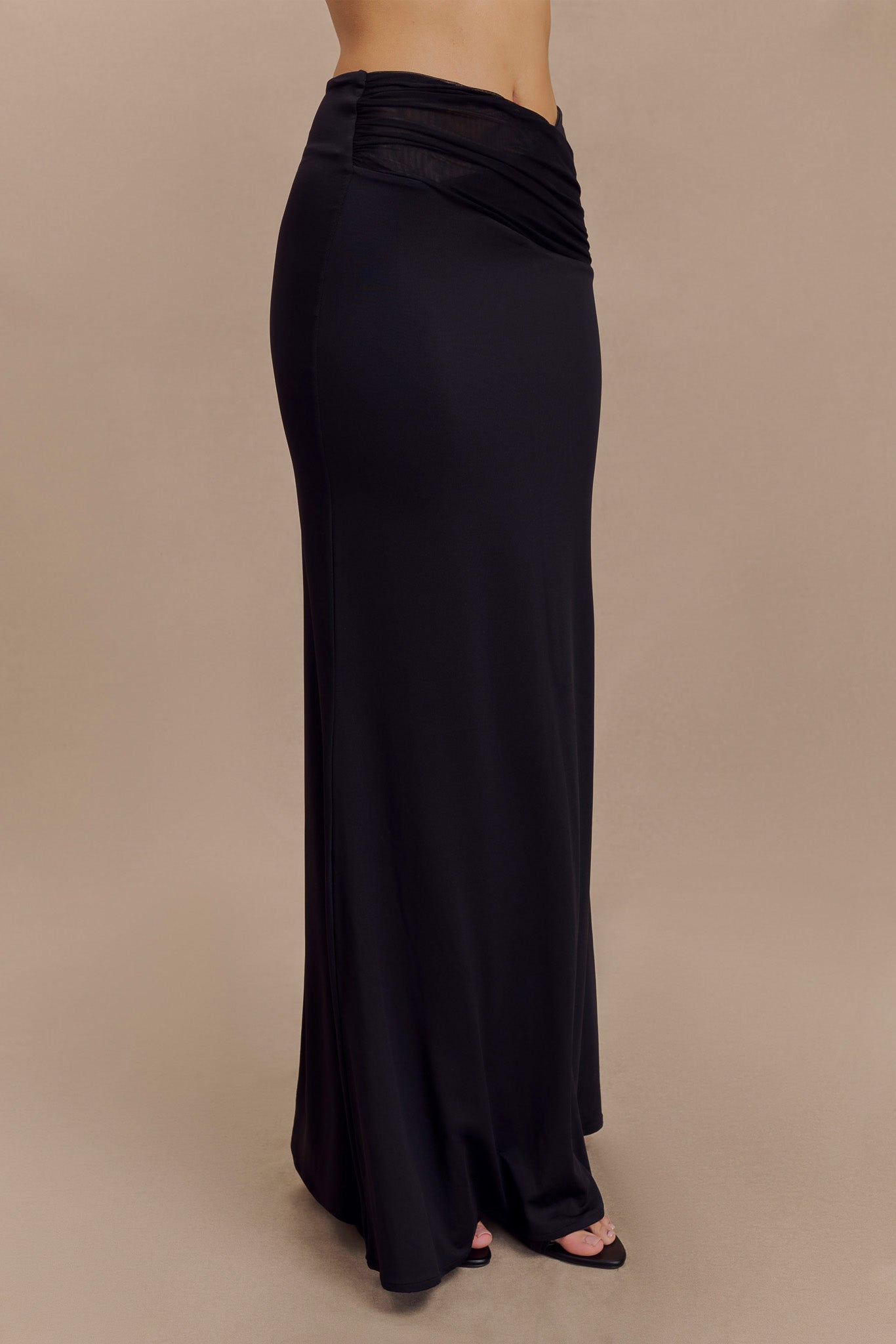 Jules Recycled Nylon And Mesh Maxi Skirt - Black #5