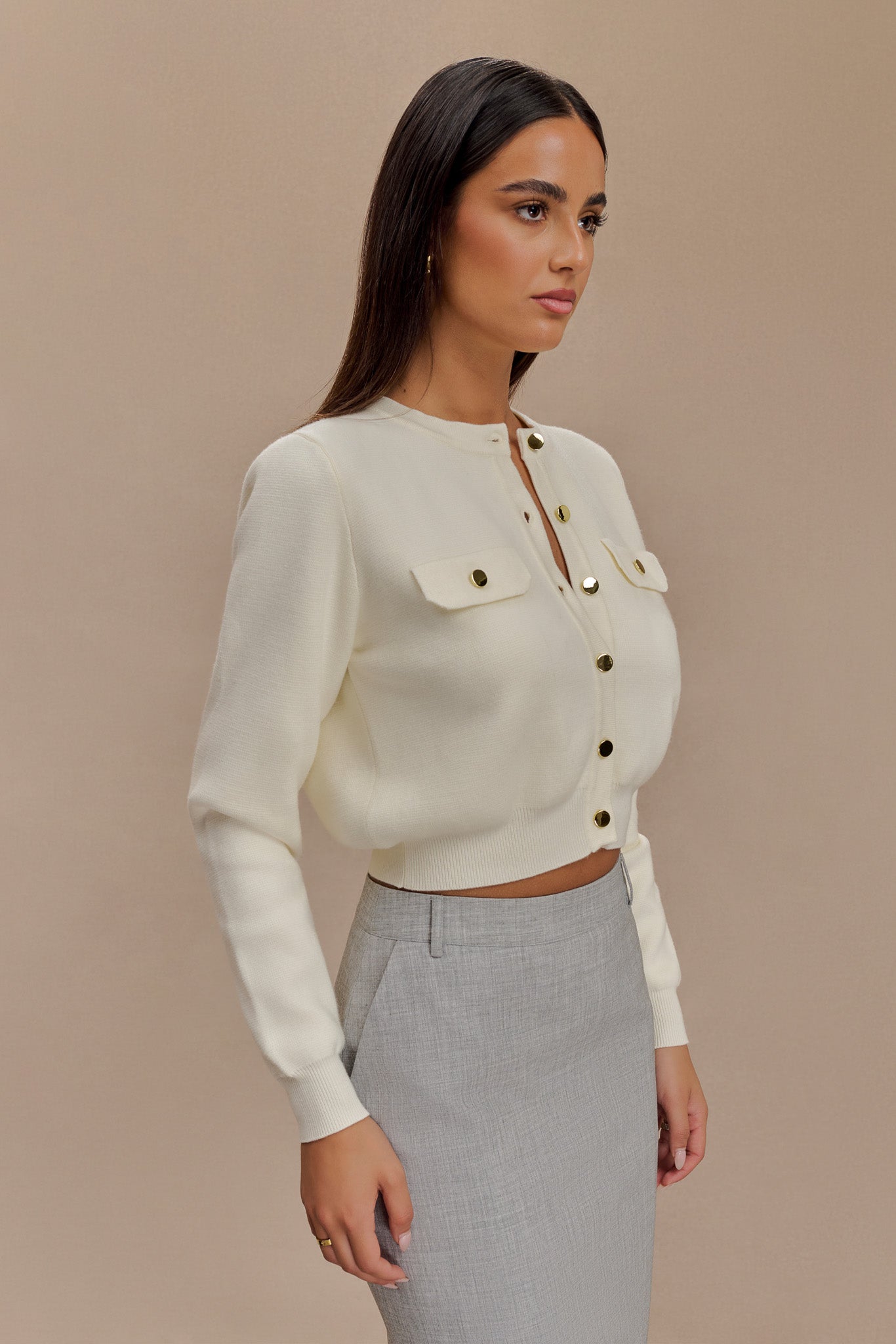 Tabitha Knit Cardigan - Ivory #6