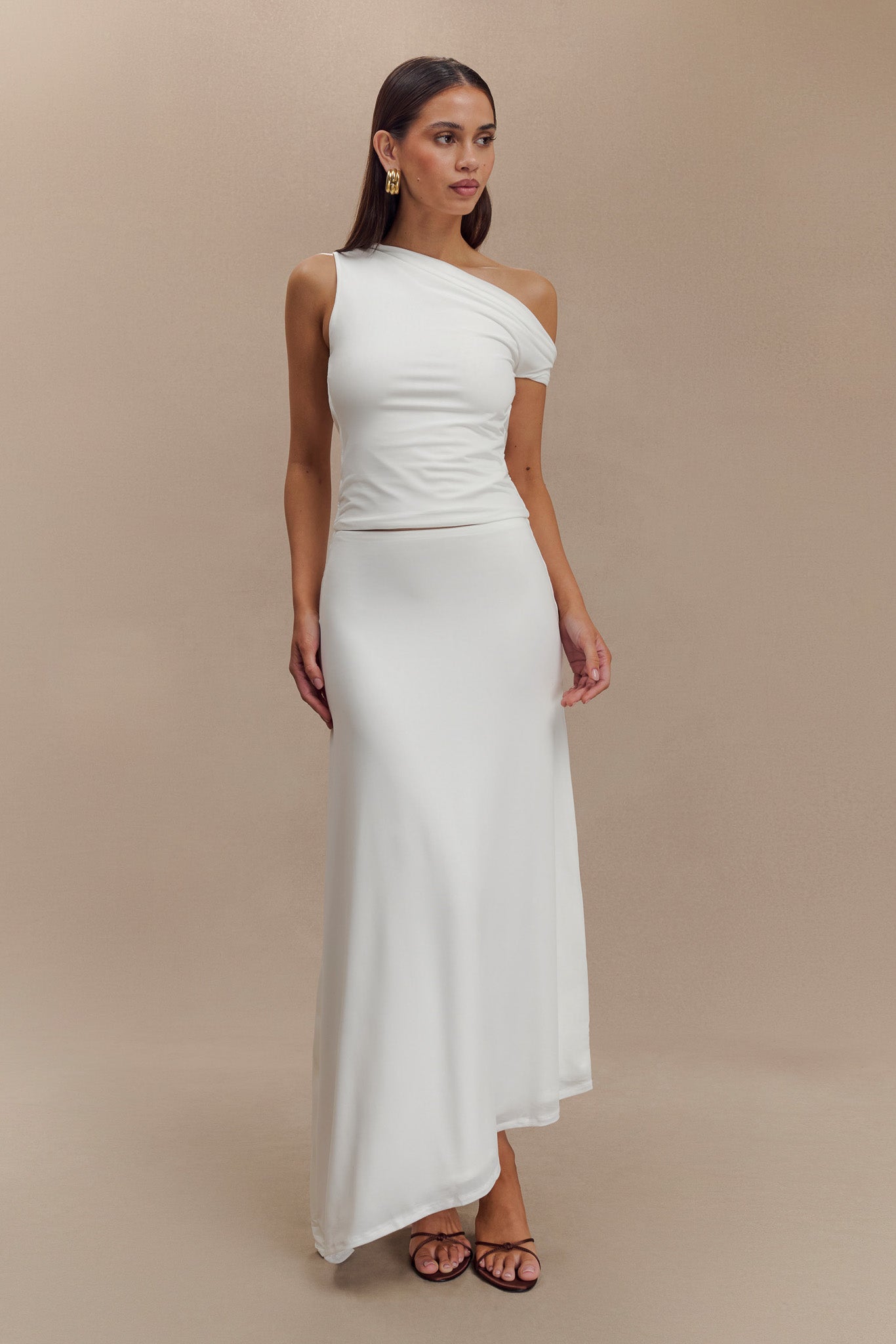 Kacey Slinky Off Shoulder Top - White #5