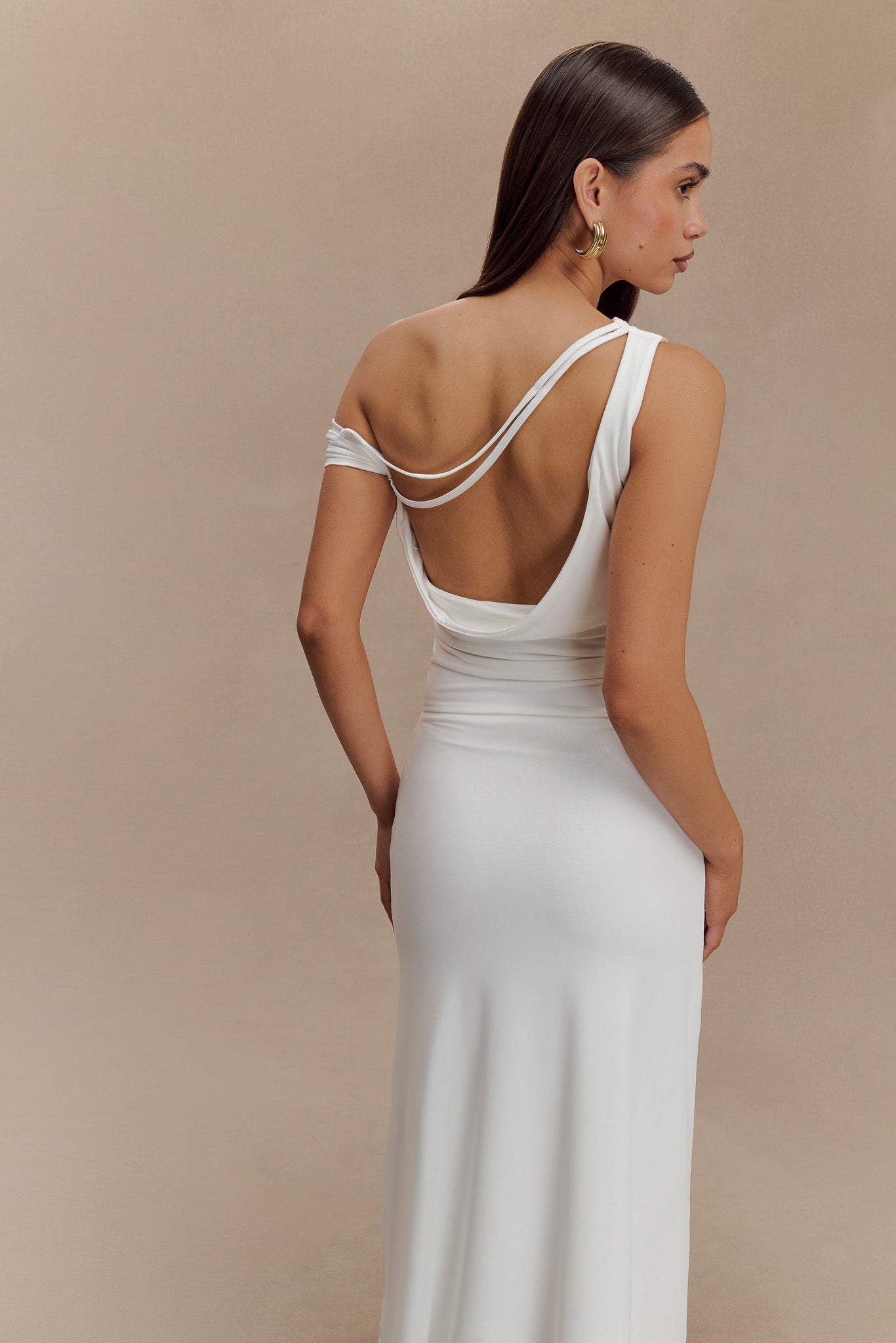 Kacey Slinky Off Shoulder Top - White #2