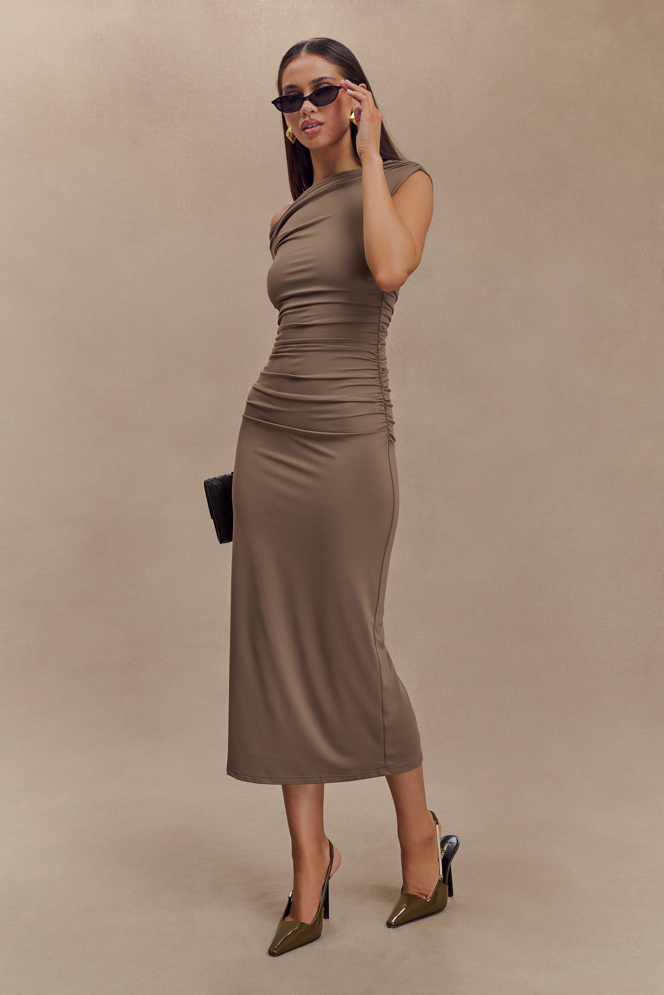 Alayna Recycled Nylon Midi Dress - Coco #4
