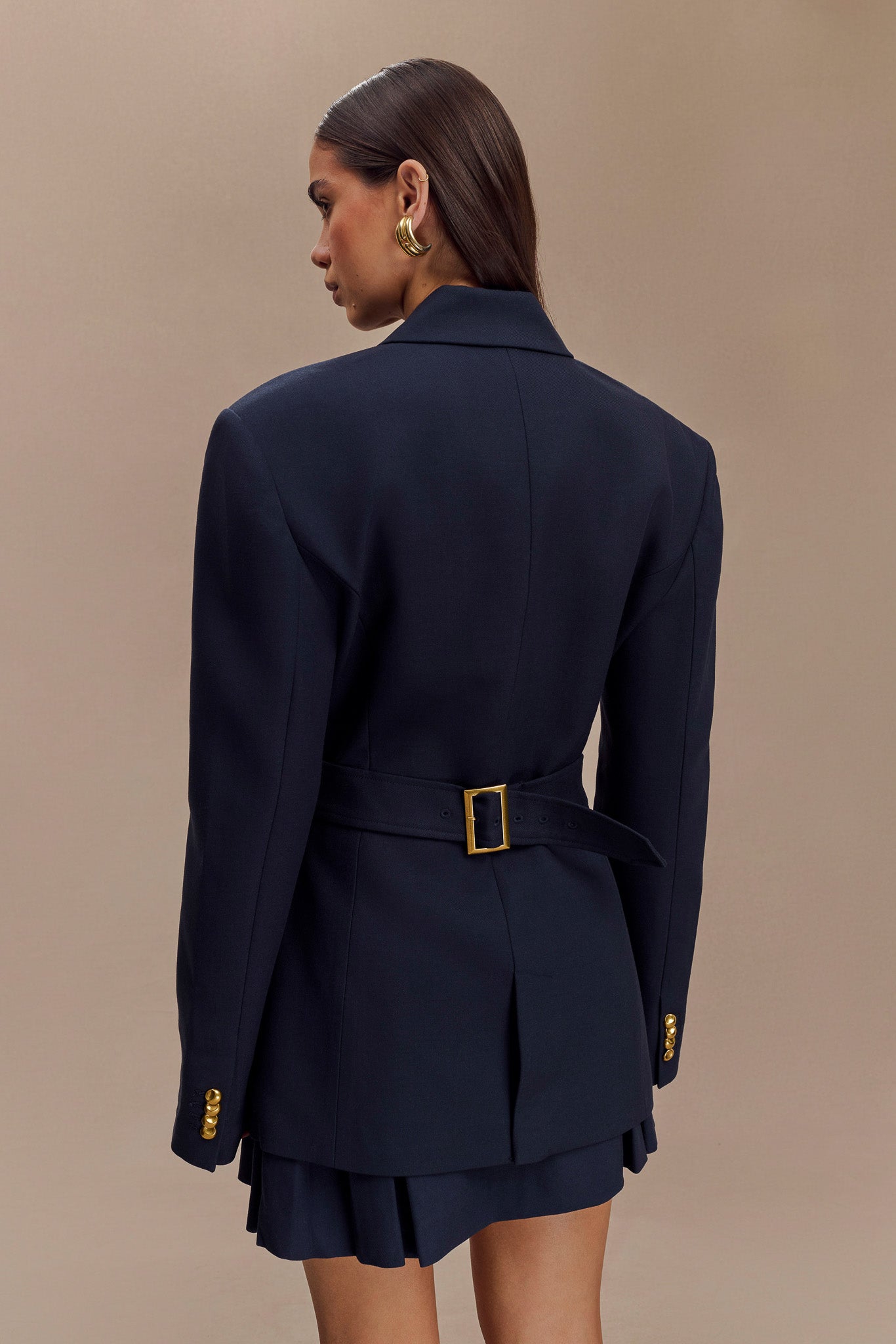 Bellamy Cinched Blazer - Dark Navy #3