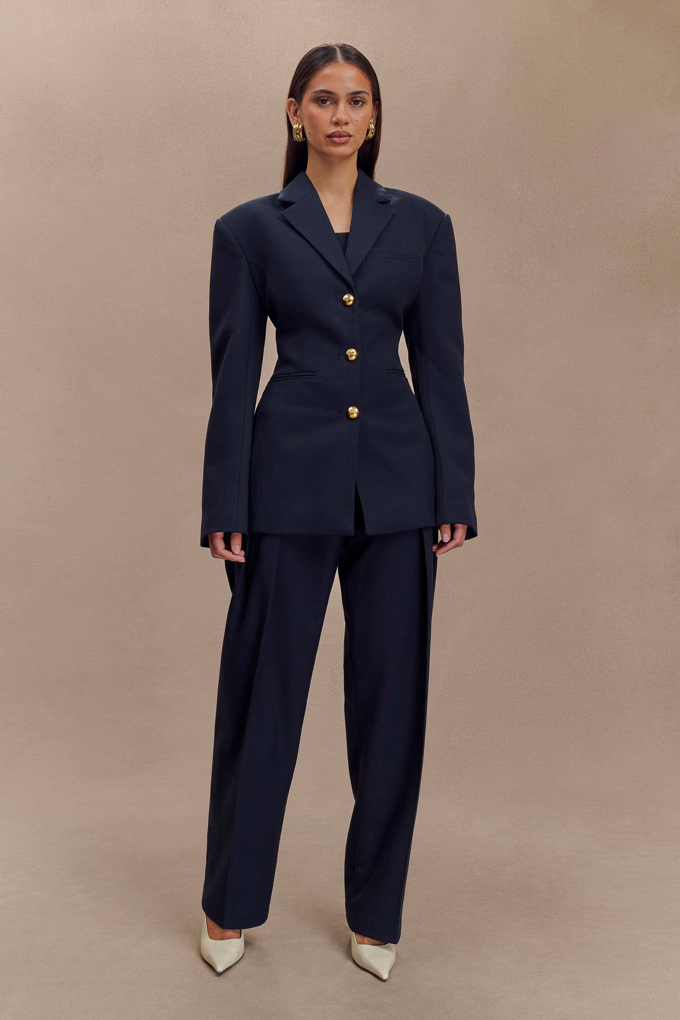 Bellamy Cinched Blazer - Dark Navy #6