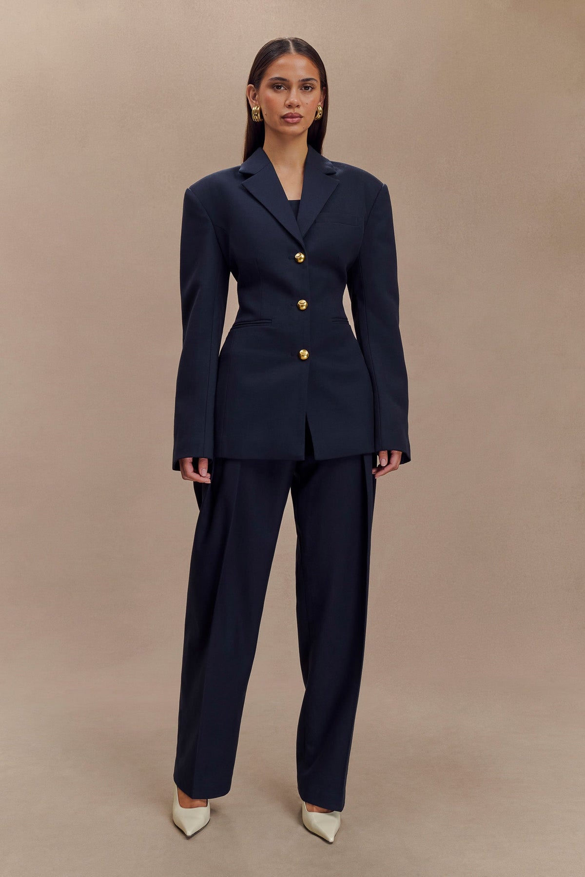 Bellamy Cinched Blazer - Dark Navy #6