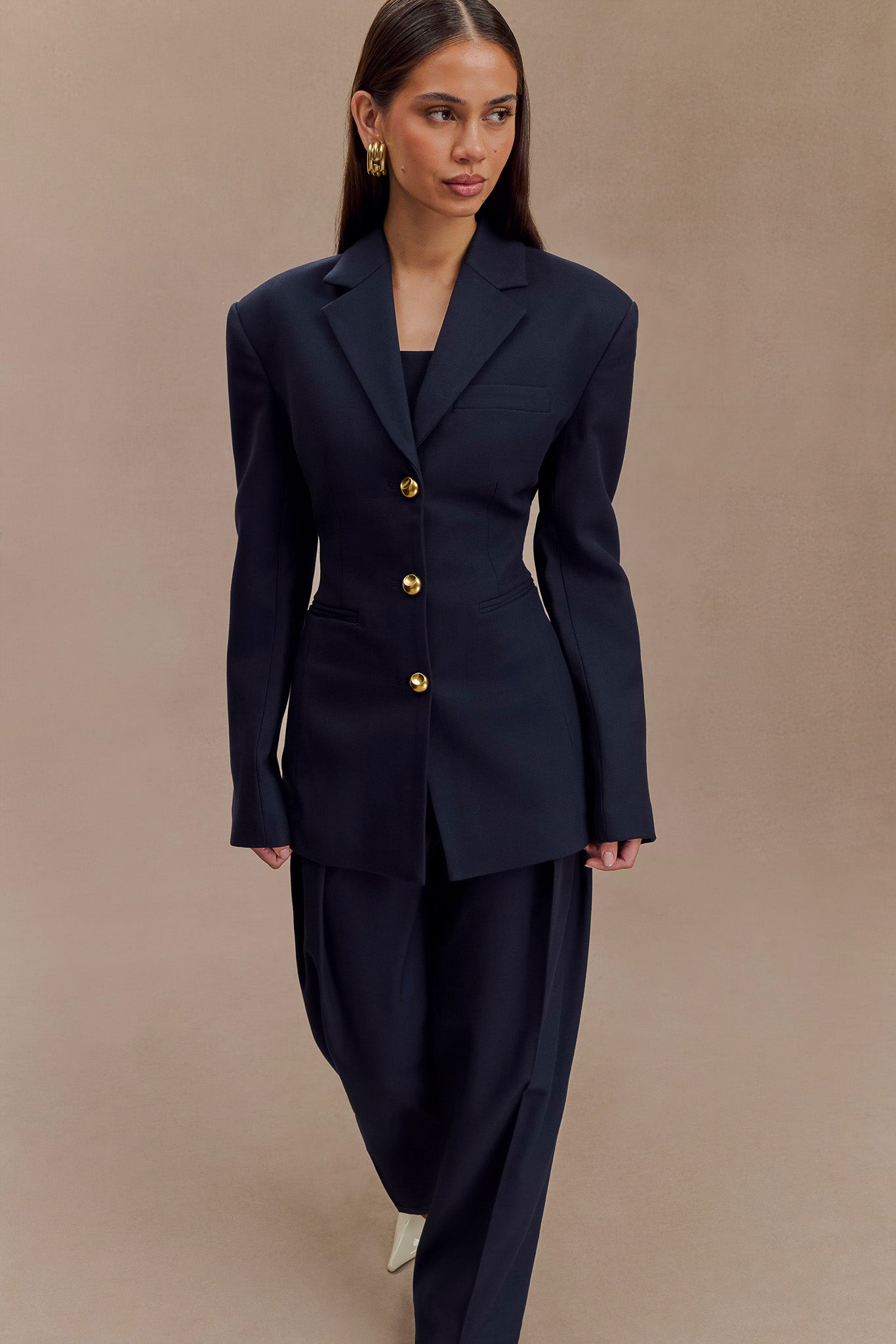 Bellamy Cinched Blazer - Dark Navy #5
