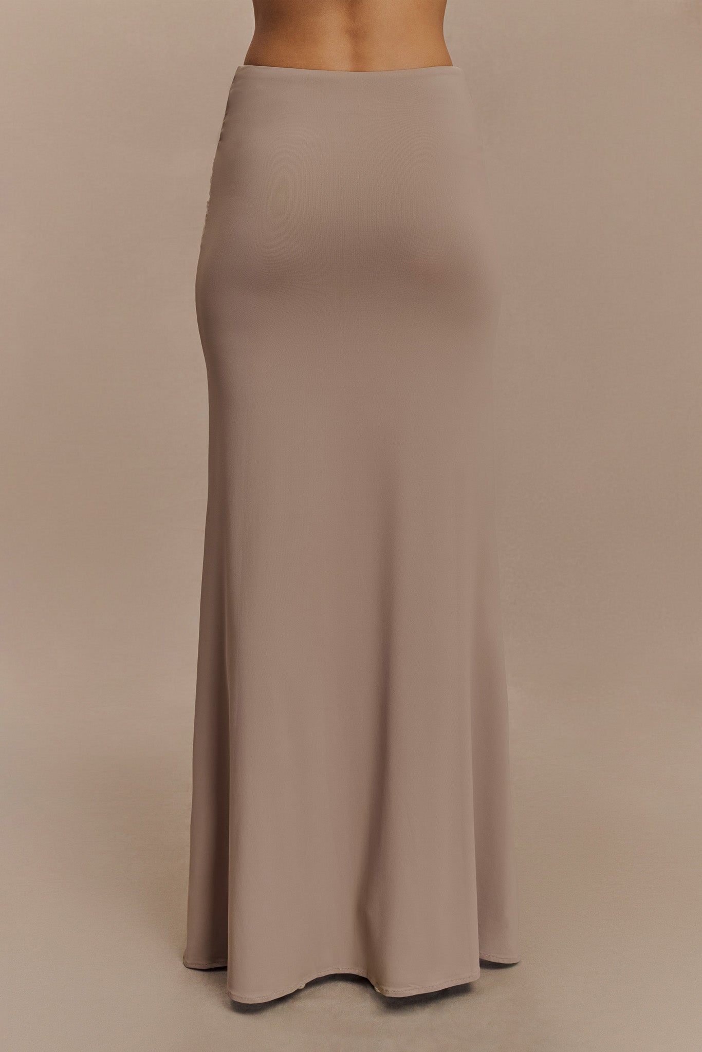 Jules Recycled Nylon And Mesh Maxi Skirt - Taupe