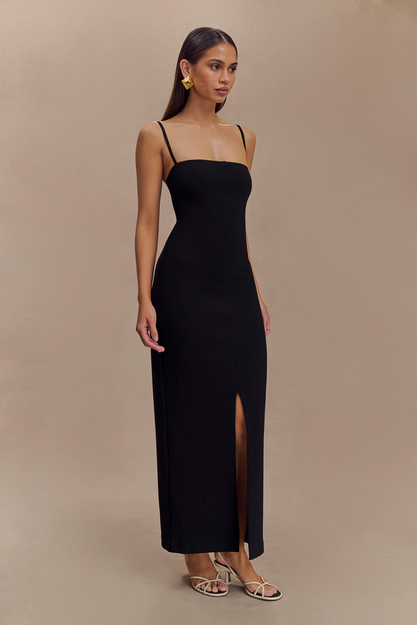 Delia Crepe Maxi Dress - Black #6