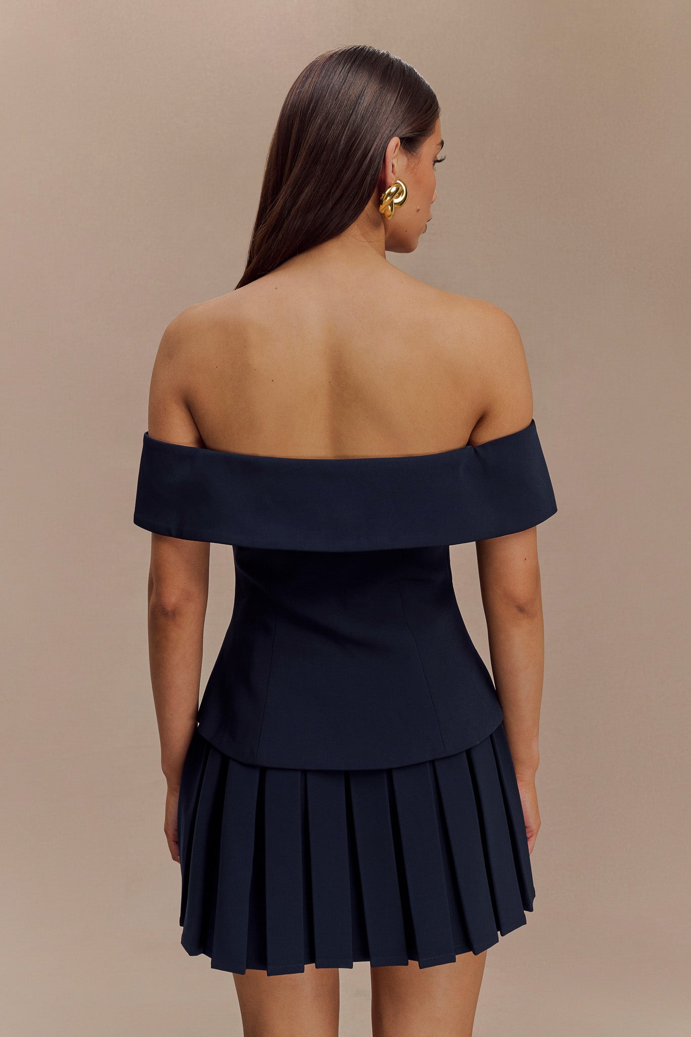 Krista Strapless Suiting Top - Navy #3