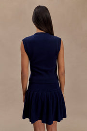 Dionne Sleeveless Knit Vest - Dark Navy