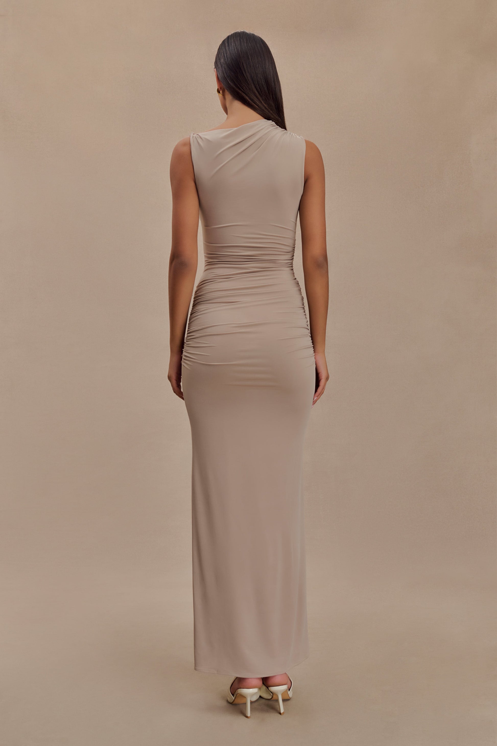 Kaia Slinky Cut Out Maxi Dress - Taupe #2