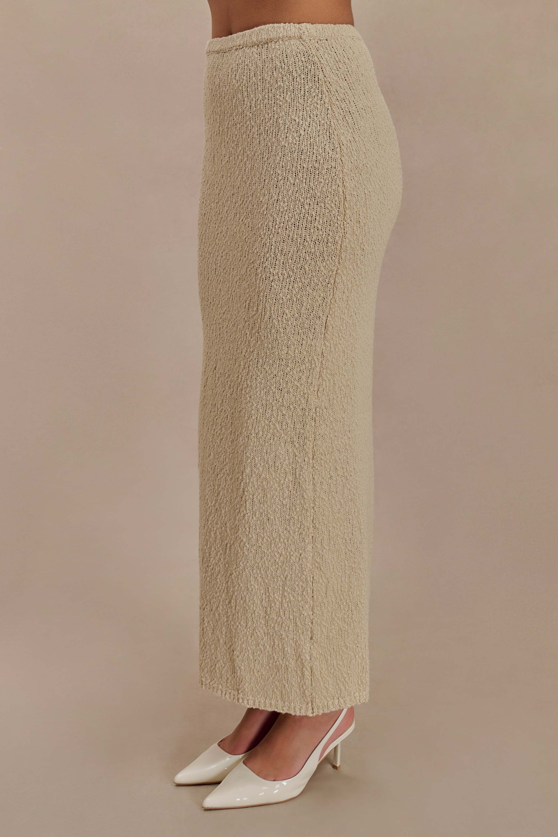 Moira Boucle Maxi Skirt - Wheat #7