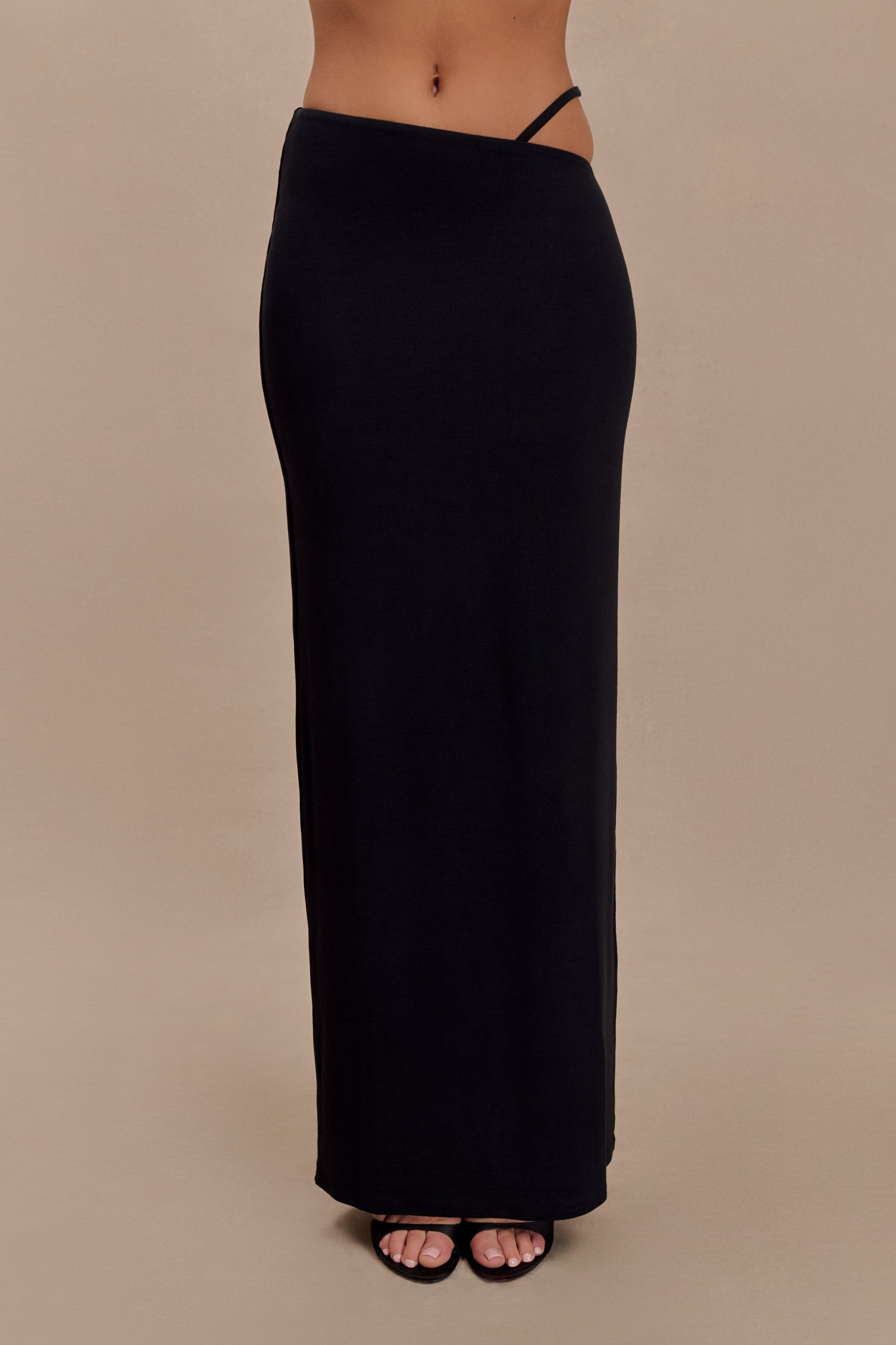 Natalia Modal Buckle Maxi Skirt - Black #2