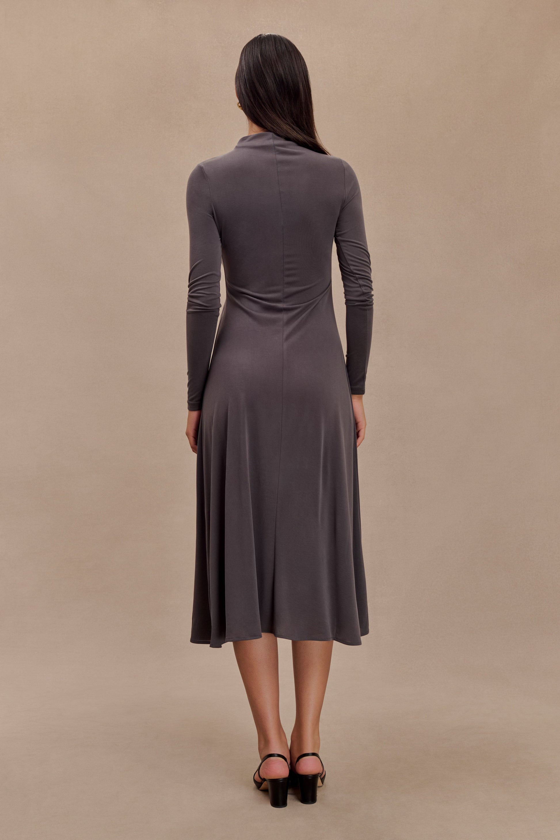Anders Peached Jersey Midi Dress - Charcoal #2