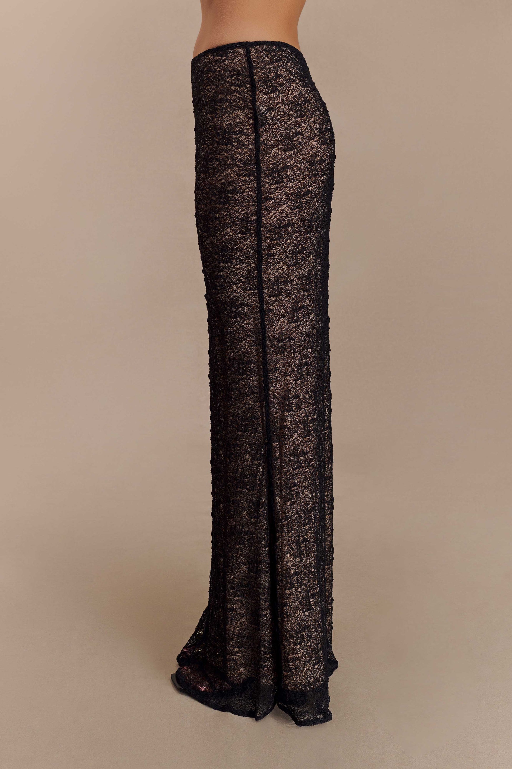 Robyn Sheer Lace Maxi Skirt - Black #5