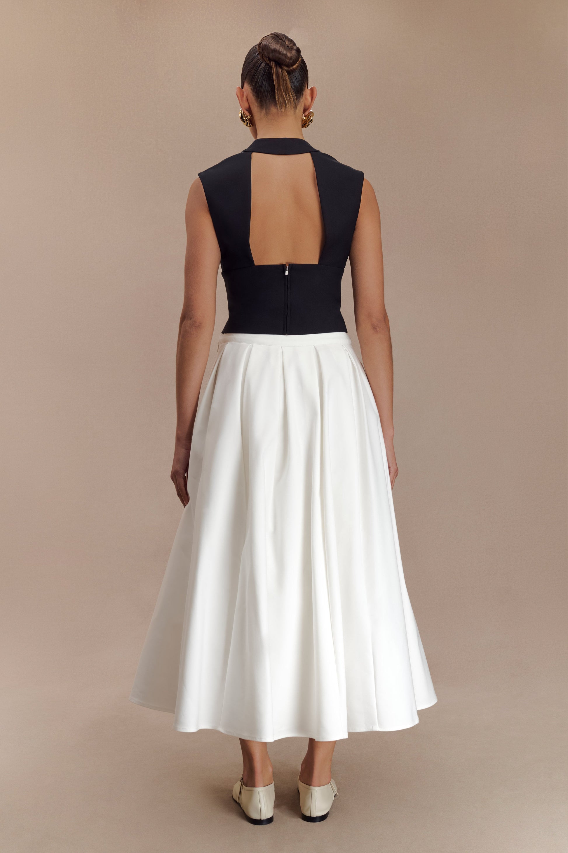 Jemima Sleeveless Cross Over Top - Black #8