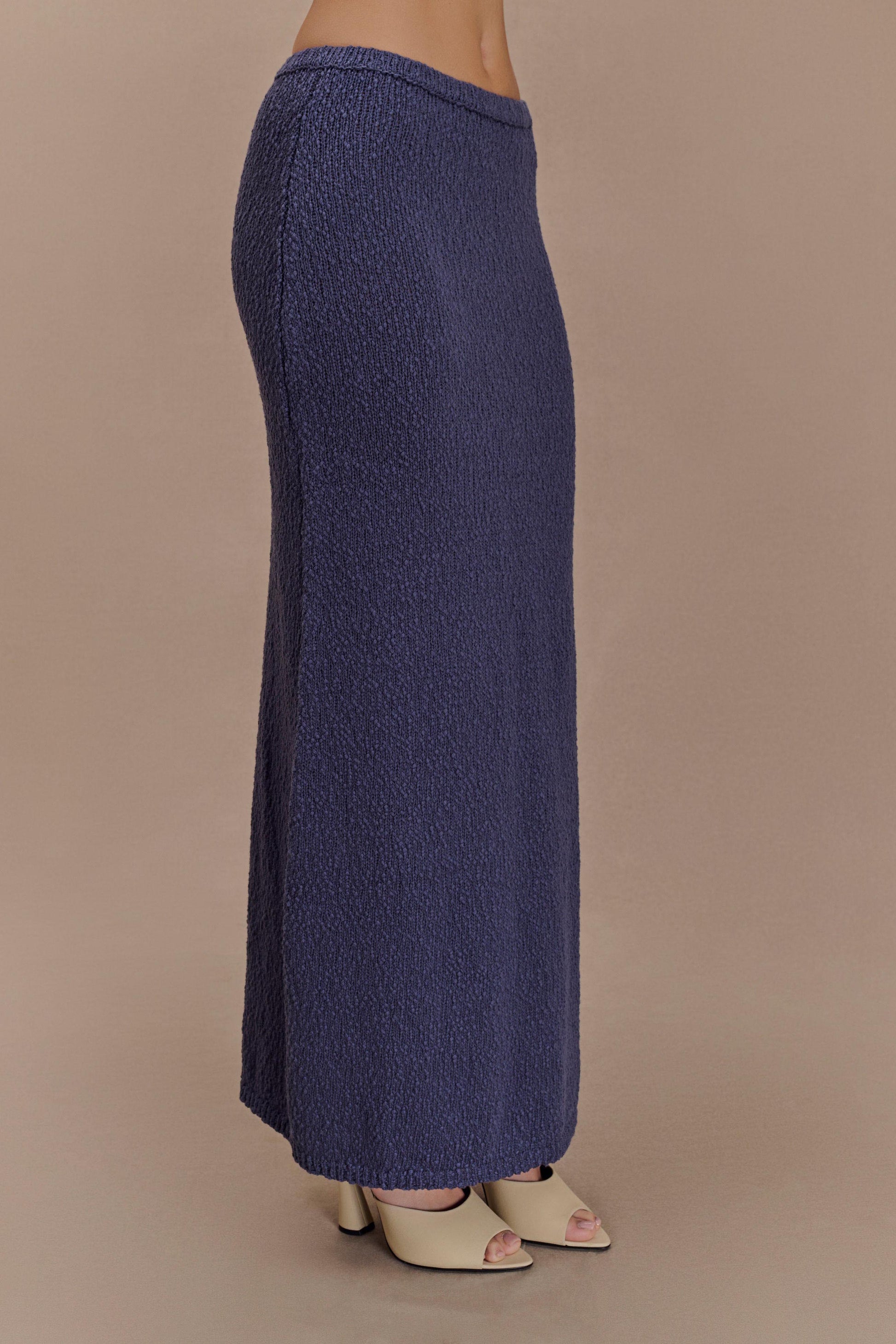 Moira Boucle Maxi Skirt - Steel #7