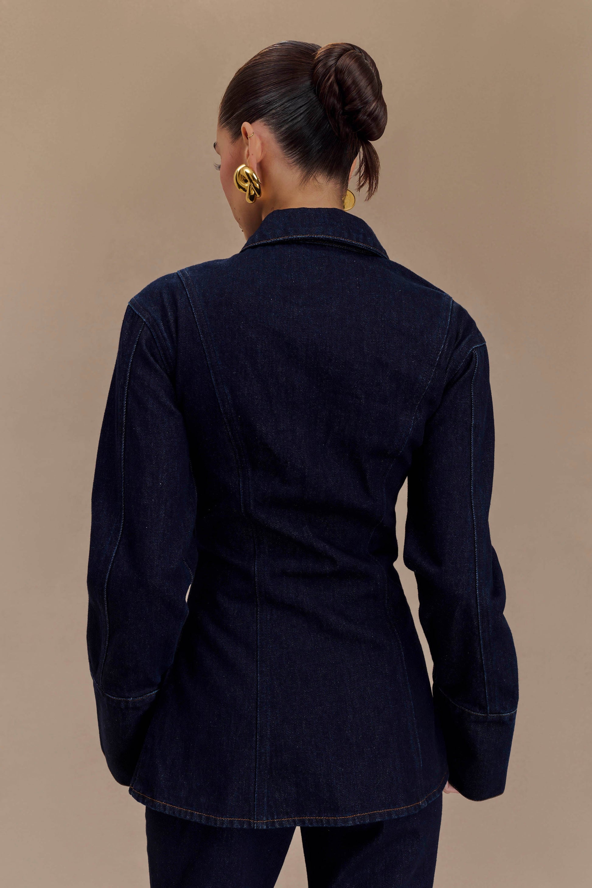 Jericho Asymmetrical Denim Shirt - Indigo Blue #2